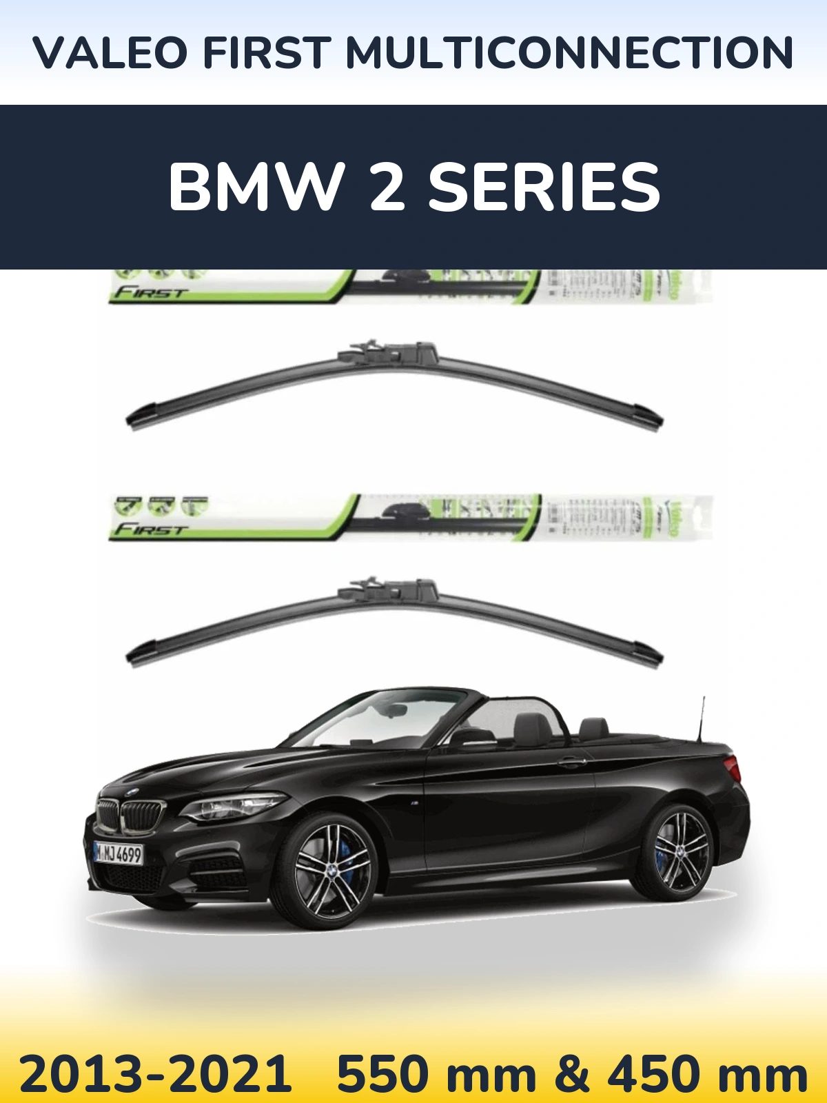 Komplet przednich wycieraczek Valeo First MultiConnection 550 & 450 mm do BMW Seria 2 2013-2021