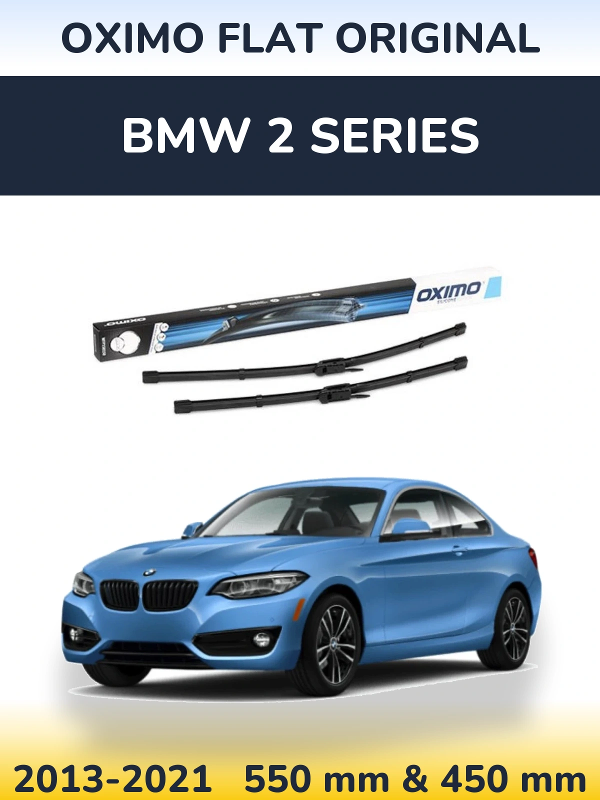 Komplet przednich wycieraczek Oximo Flat Original 550 & 450 mm do BMW Seria 2 2013-2021