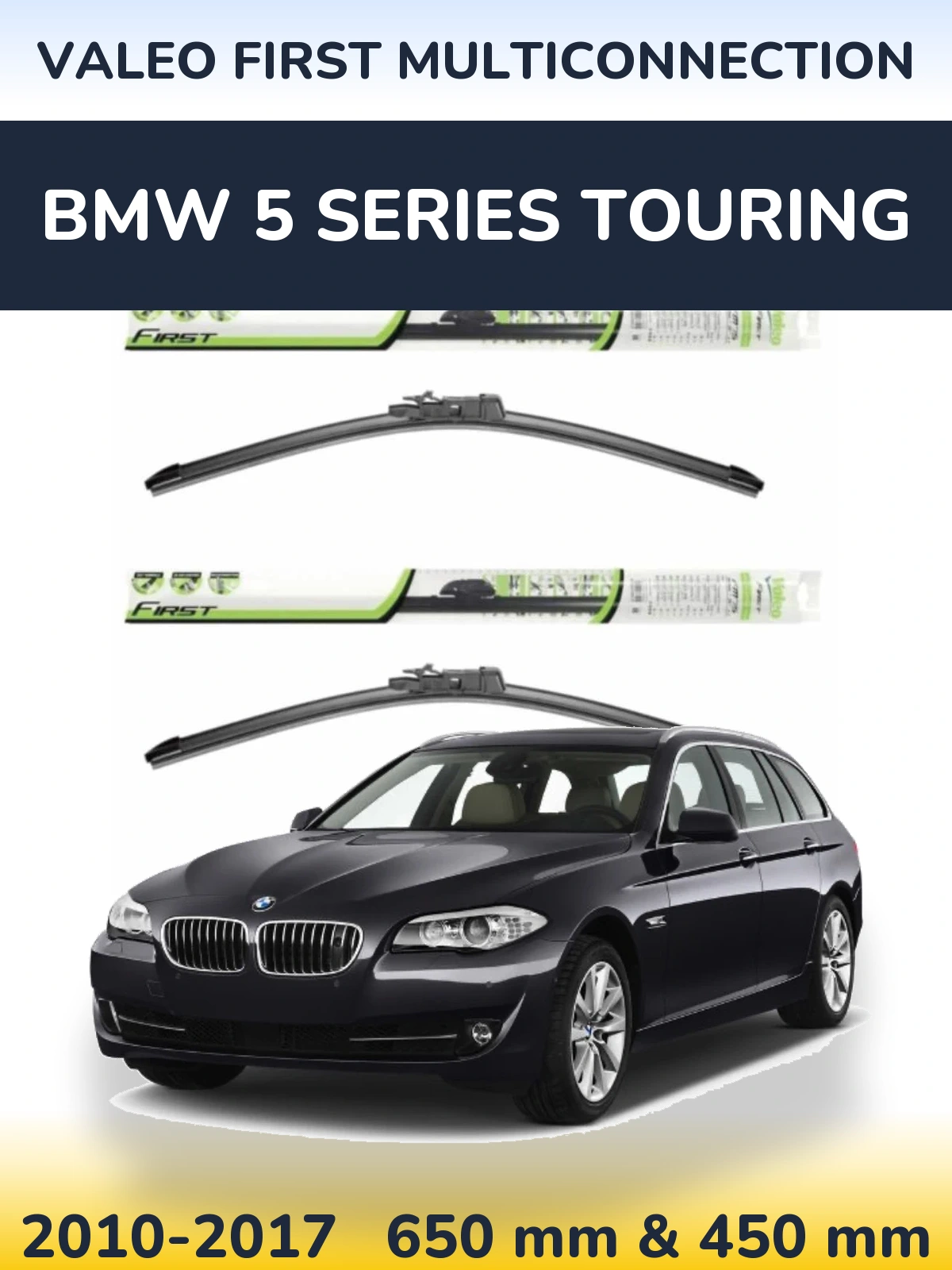 Komplet przednich wycieraczek Valeo First MultiConnection 650 & 450 mm do BMW Seria 5 Touring 2010-2017