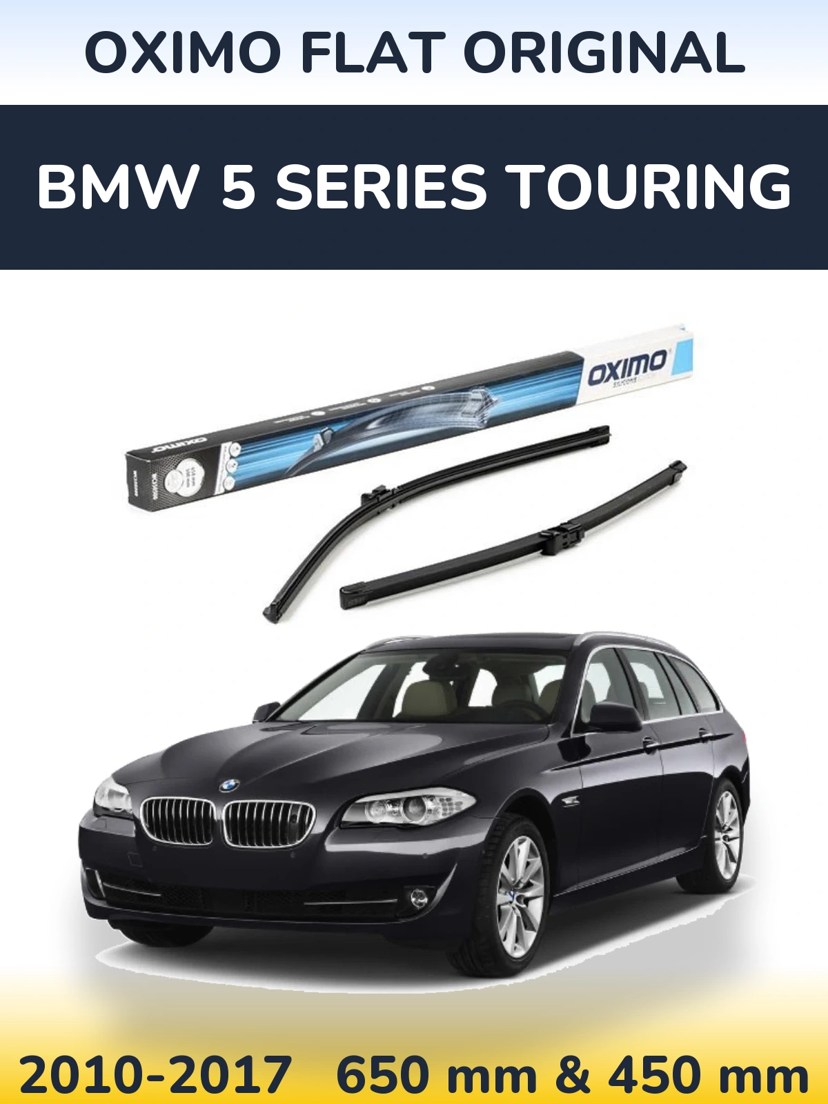 Komplet przednich wycieraczek Oximo Flat Original 650 & 450 mm do BMW Seria 5 Touring 2010-2017