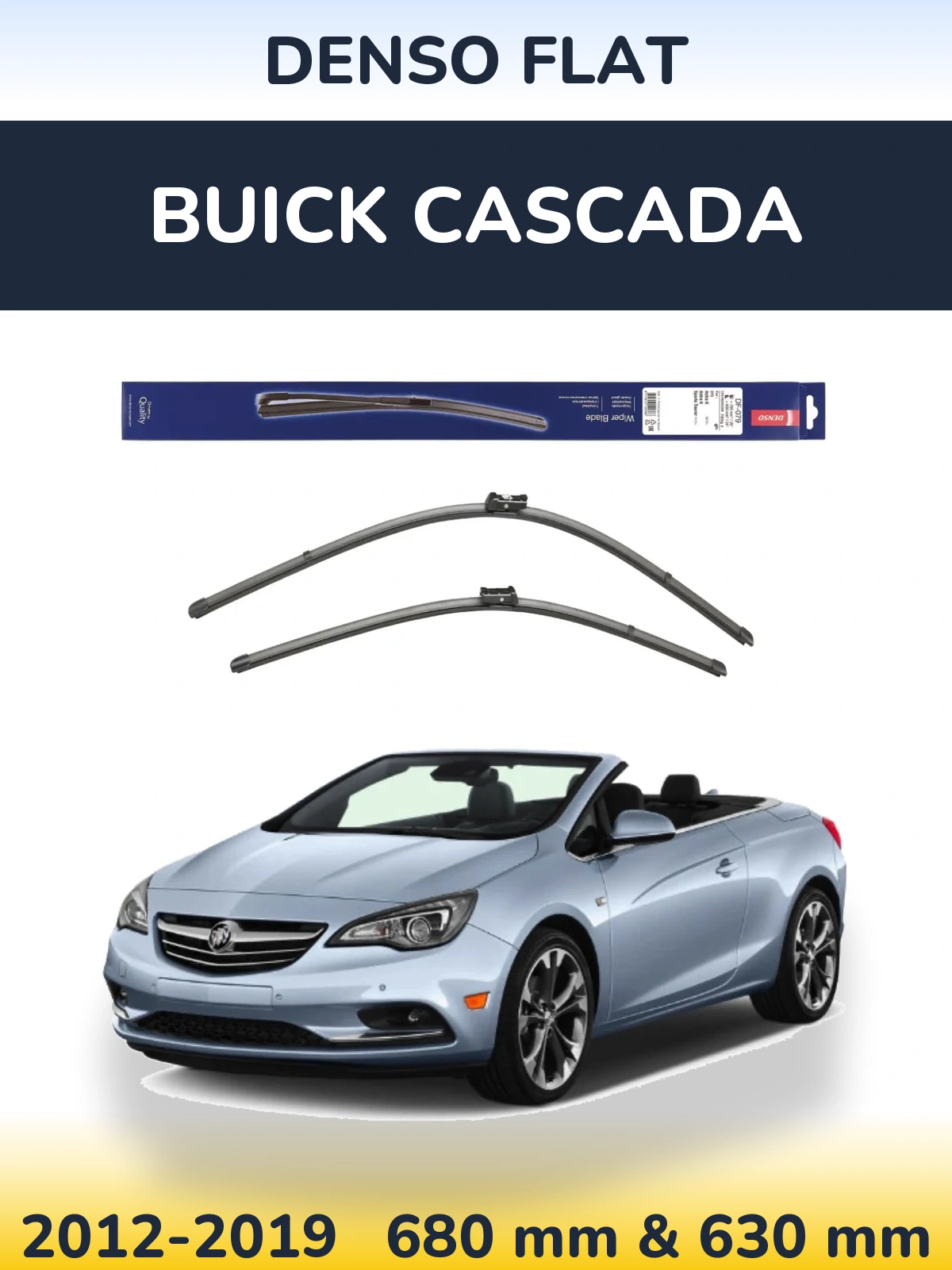 Komplet przednich wycieraczek Denso Flat 700 & 600 mm do Buick Cascada 2012-2019