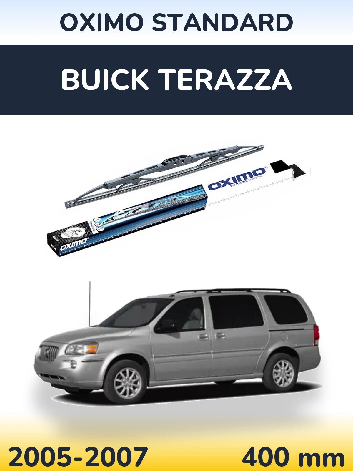 Rear wiper blade Oximo Standard 400 mm for Buick Terazza 2005-2007