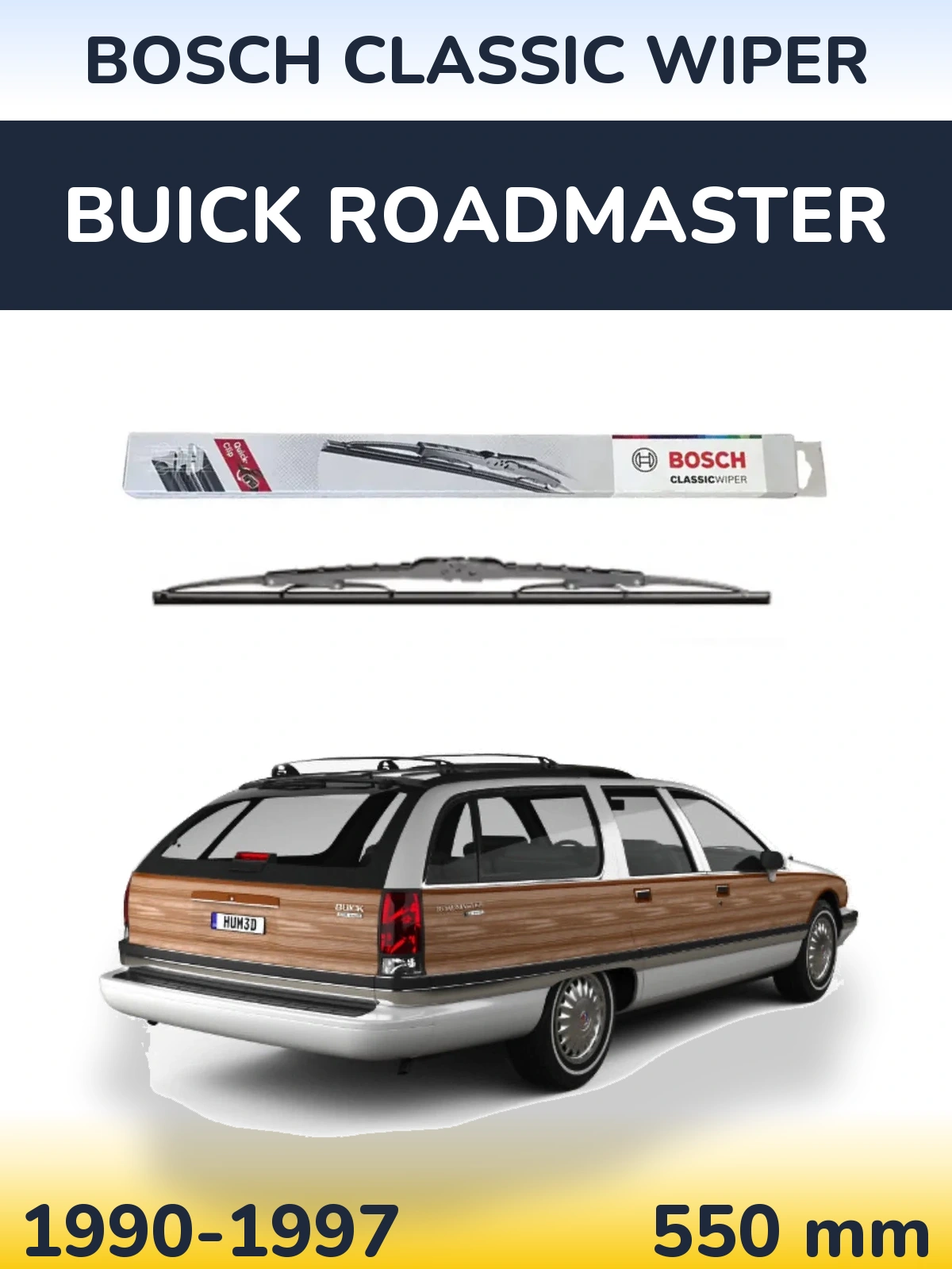 Задня щітка BOSCH Classic Wiper 550 мм для Buick Roadmaster 1990-1997