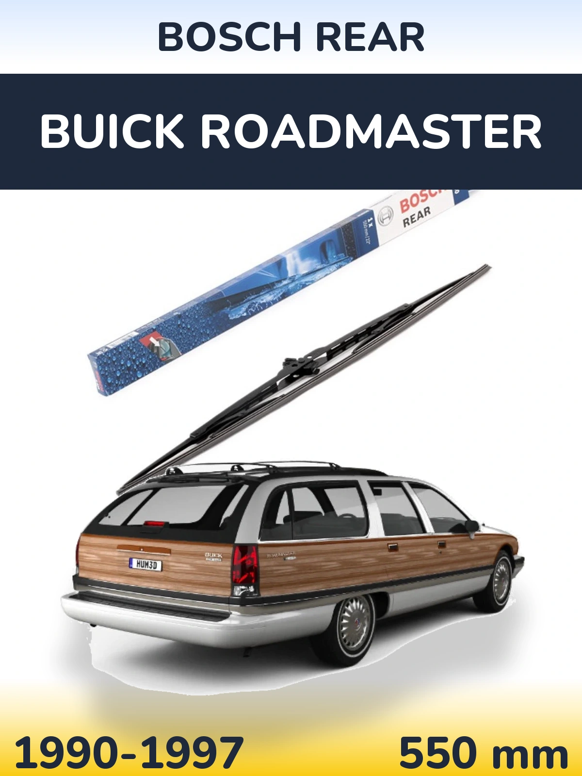 Rear wiper blade BOSCH Rear 550 mm for Buick Roadmaster 1990-1997