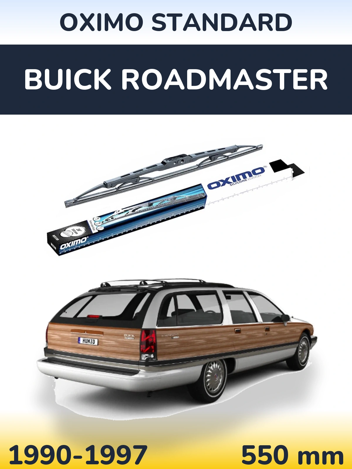 Tylna wycieraczka Oximo Standard 550 mm do Buick Roadmaster 1990-1997