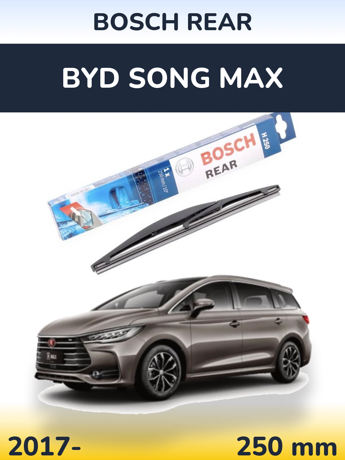 Tylna wycieraczka BOSCH Rear 250 mm do BYD Song Max 2017-2026