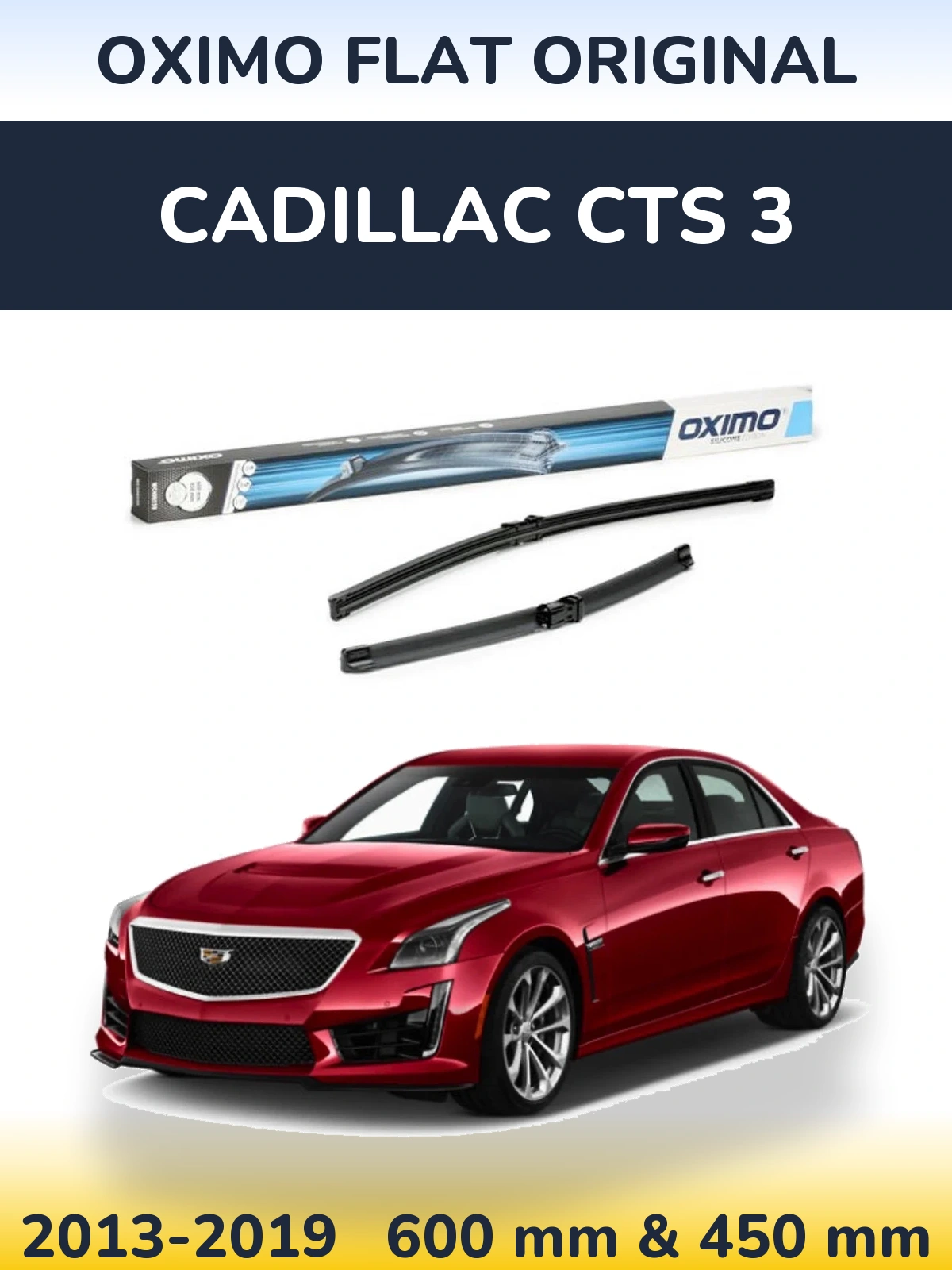 Комплект передних дворников Oximo Flat Original 600 & 450 мм для Cadillac CTS 3 2013-2019