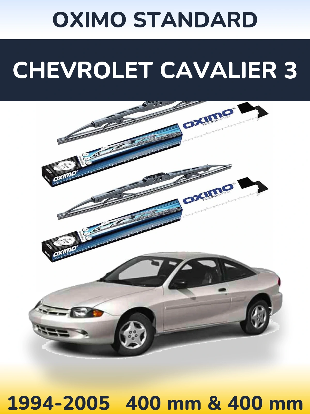 Комплект передних дворников Oximo Standard 400 & 400 мм для Chevrolet Cavalier 3 1994-2005