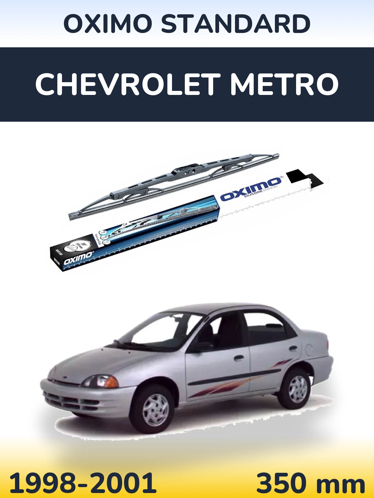 Rear wiper blade Oximo Standard 350 mm for Chevrolet Metro 1998-2001