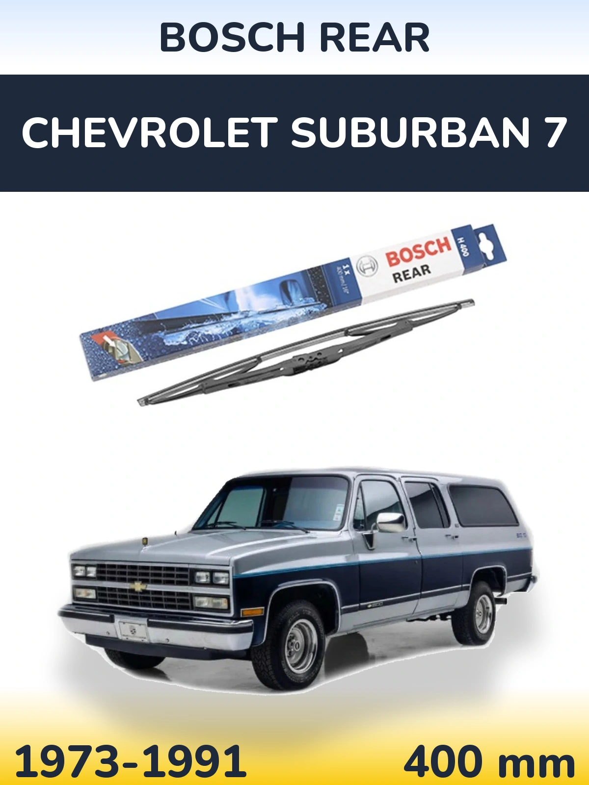 Rear wiper blade BOSCH Rear 400 mm for Chevrolet Suburban 7 1973-1991