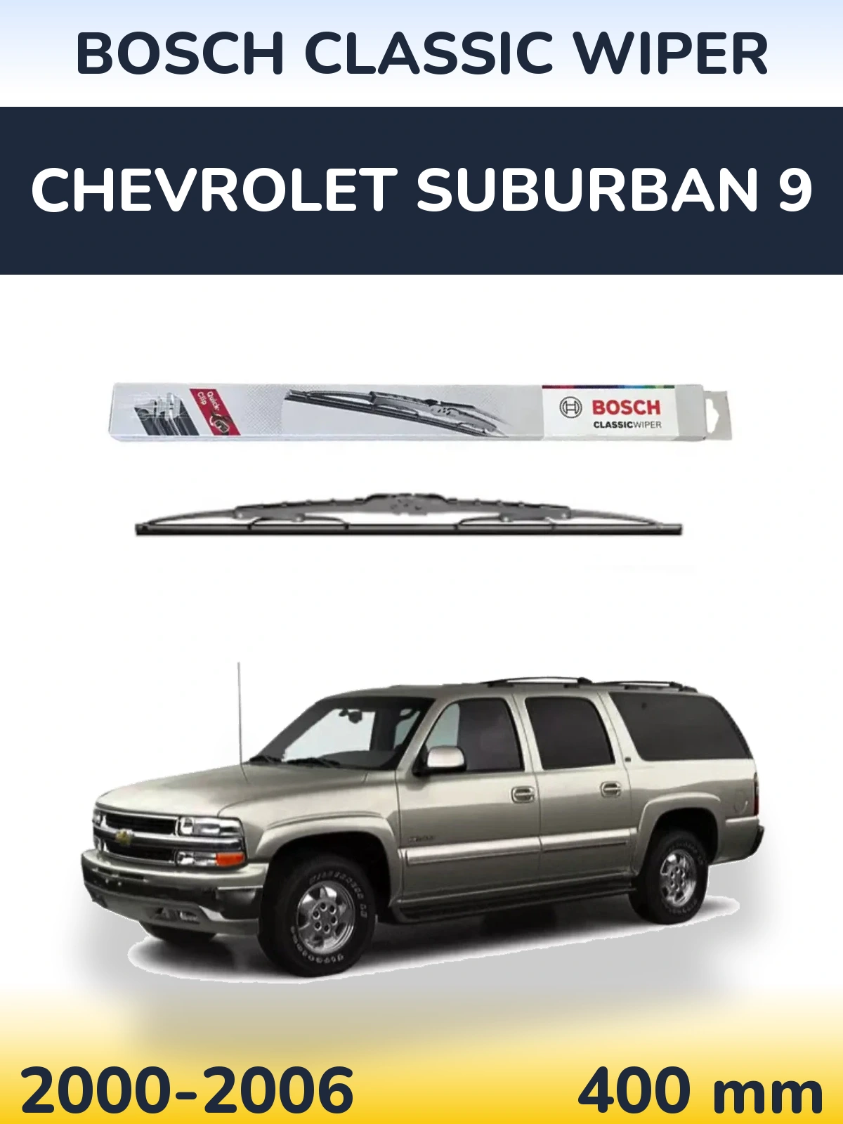 Tylna wycieraczka BOSCH Classic Wiper 400 mm do Chevrolet Suburban 9 2000-2006