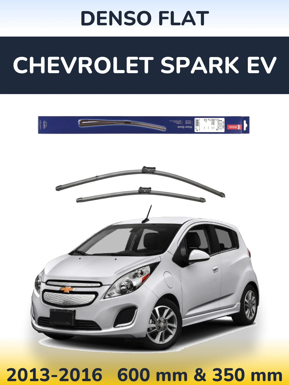 Komplet przednich wycieraczek Denso Flat 600 & 350 mm do Chevrolet Spark EV 2013-2016