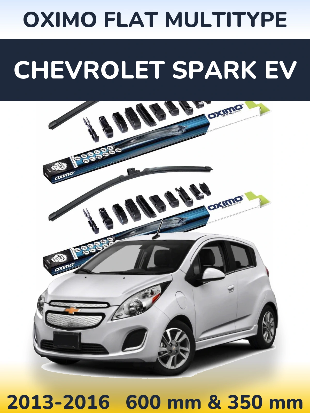 Komplet przednich wycieraczek Oximo Flat MultiType 600 & 350 mm do Chevrolet Spark EV 2013-2016