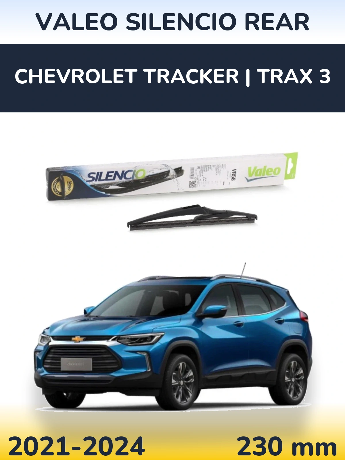 Задний дворник Valeo Silencio Rear 240 мм для Chevrolet Tracker | Trax 3 2021-2024