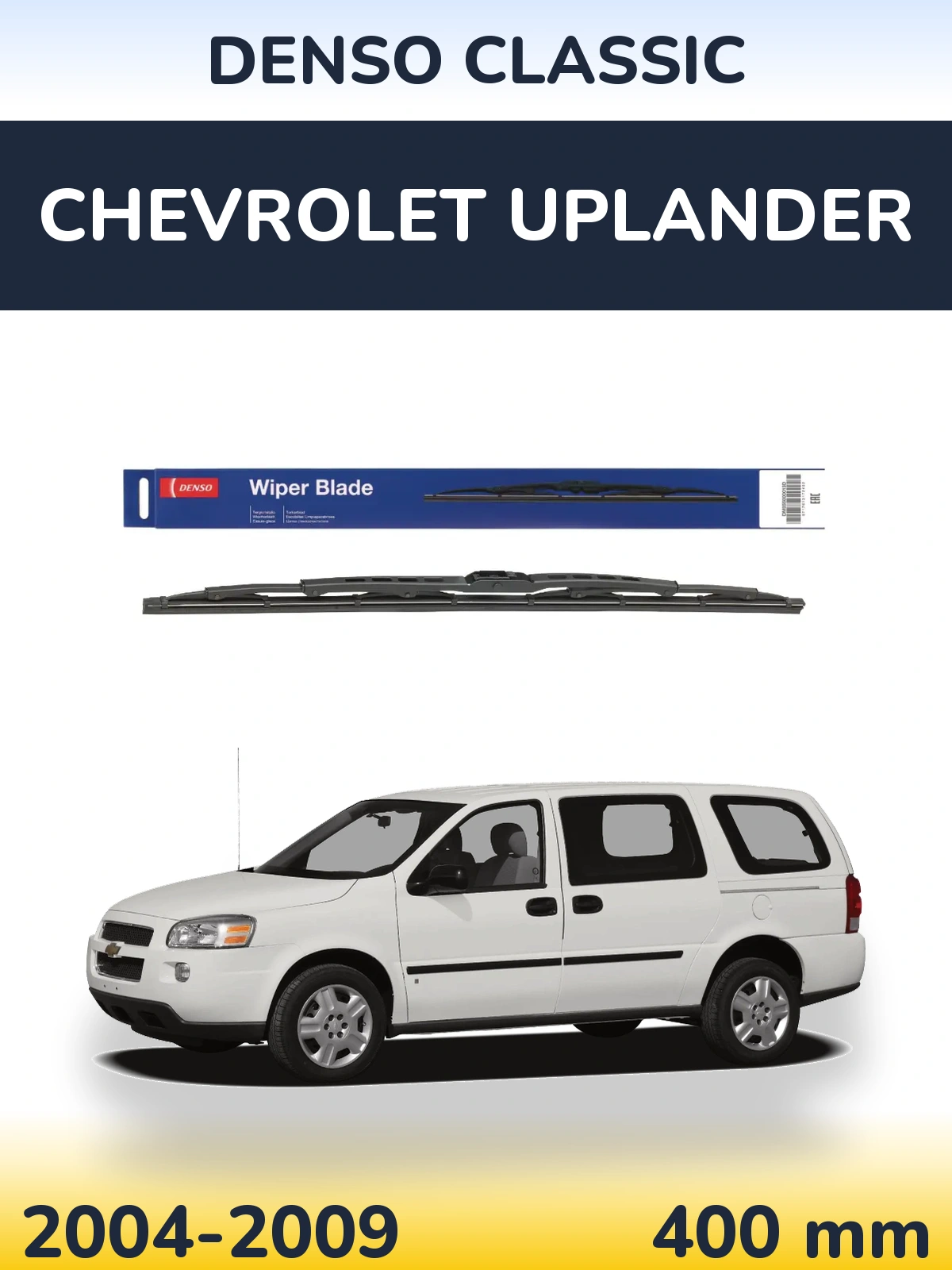 Rear wiper blade Denso Classic 400 mm for Chevrolet Uplander 2004-2009