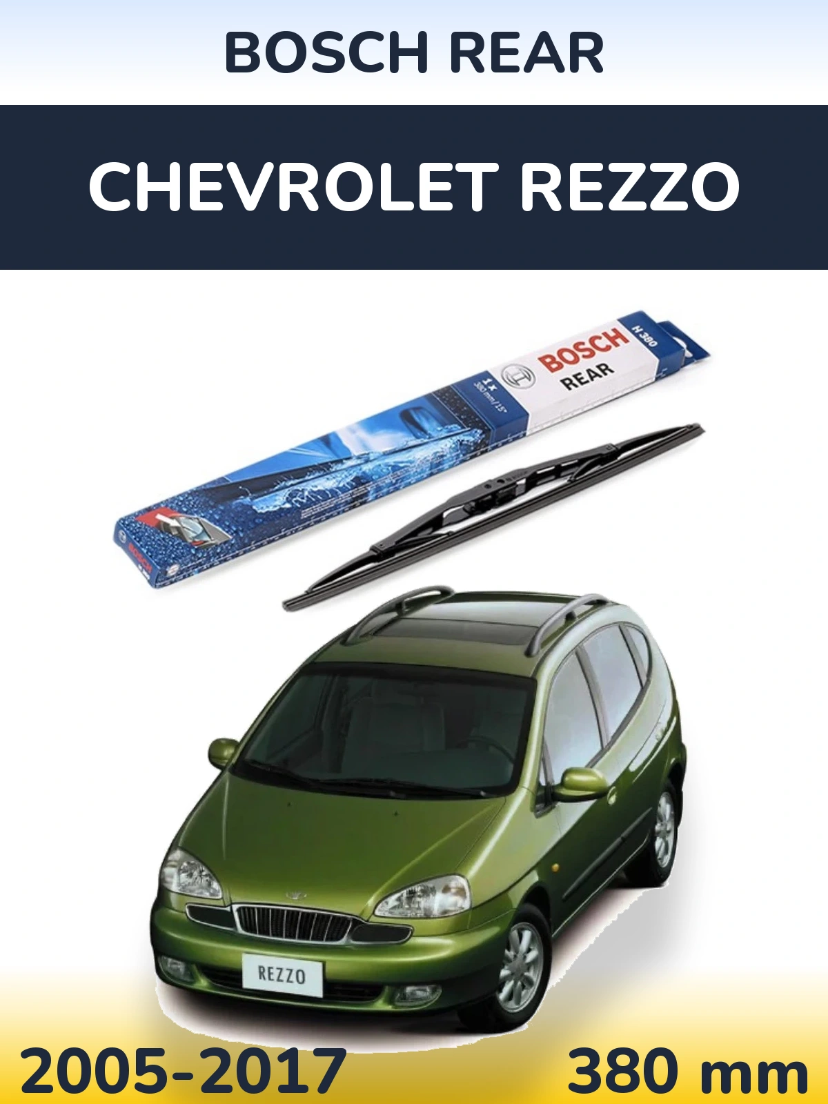 Tylna wycieraczka BOSCH Rear 380 mm do Chevrolet Rezzo 2005-2017