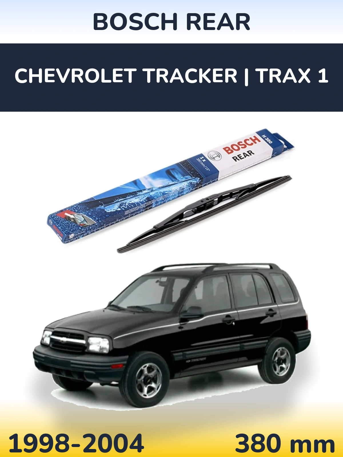 Tylna wycieraczka BOSCH Rear 380 mm do Chevrolet Tracker | Trax 1 1998-2004