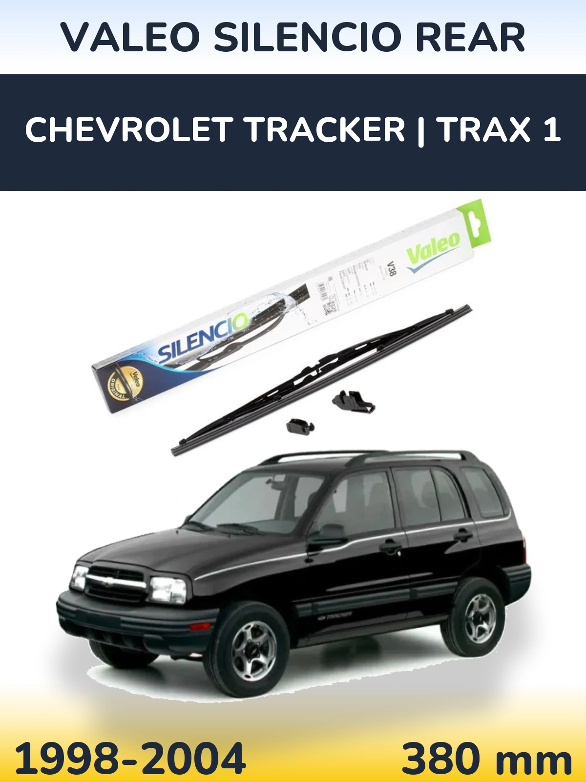 Задний дворник Valeo Silencio Rear 380 мм для Chevrolet Tracker | Trax 1 1998-2004