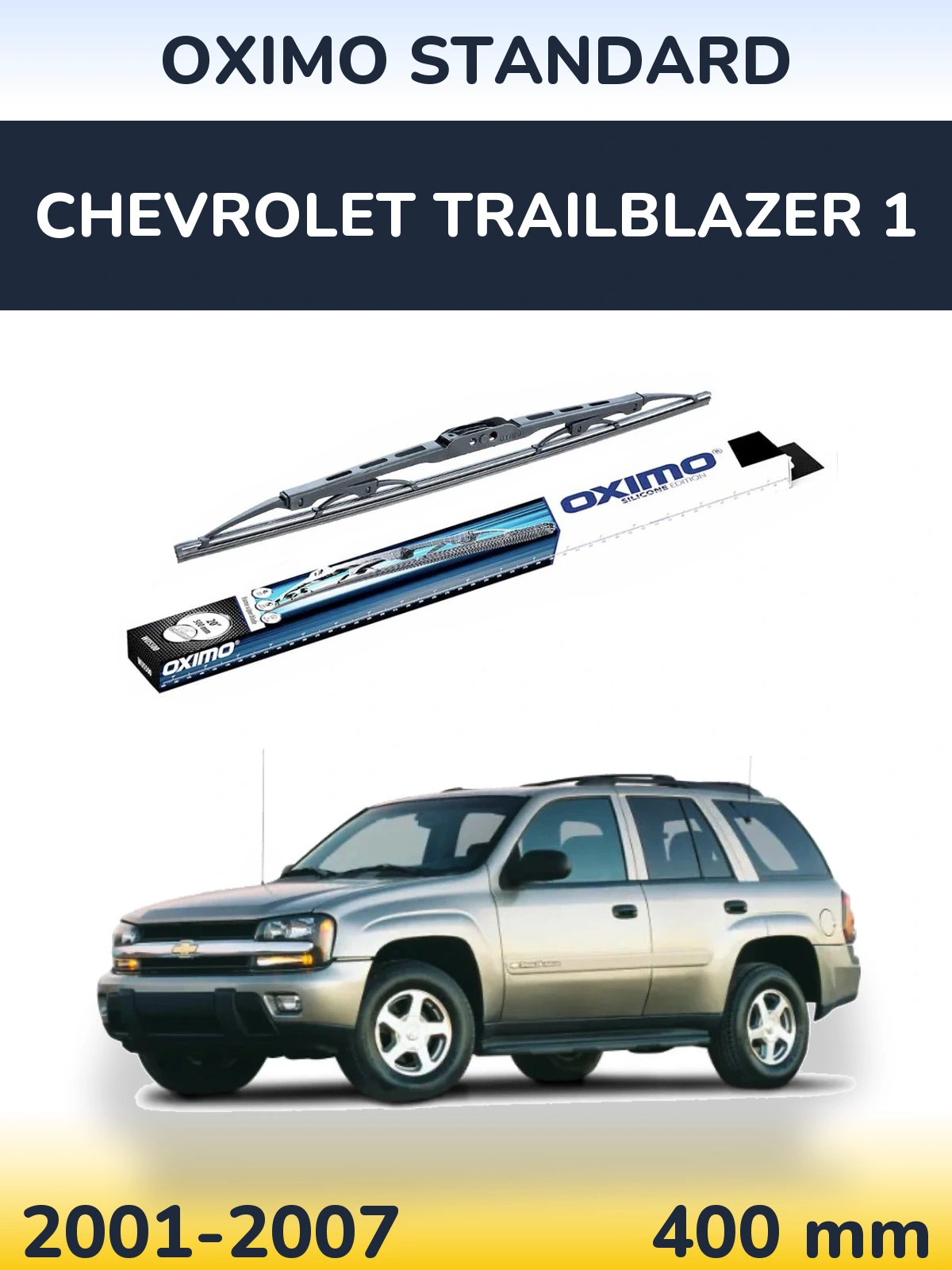 Tylna wycieraczka Oximo Standard 400 mm do Chevrolet TrailBlazer 1 2001-2007