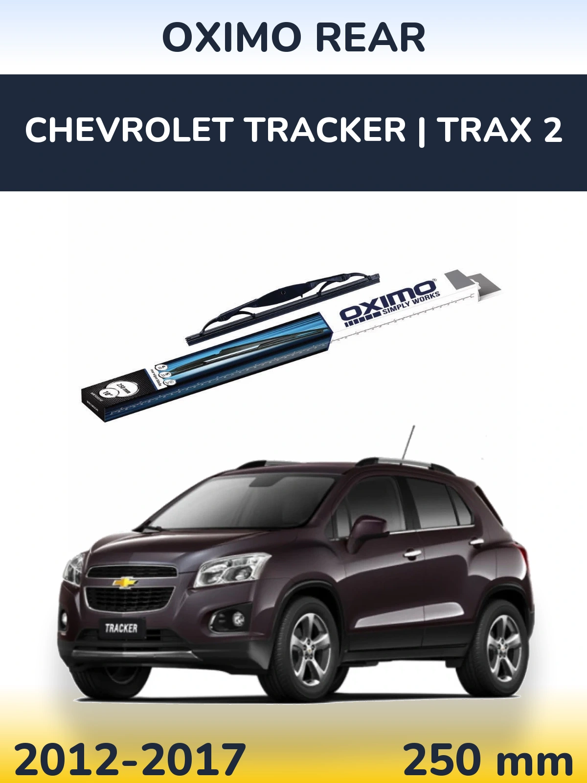Задний дворник Oximo Rear 250 мм для Chevrolet Tracker | Trax 2 2012-2017