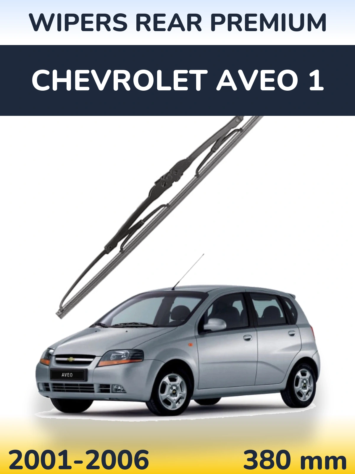 Rear wiper blade WIPERS REAR PREMIUM 380 mm for Chevrolet Aveo 1 2001-2006