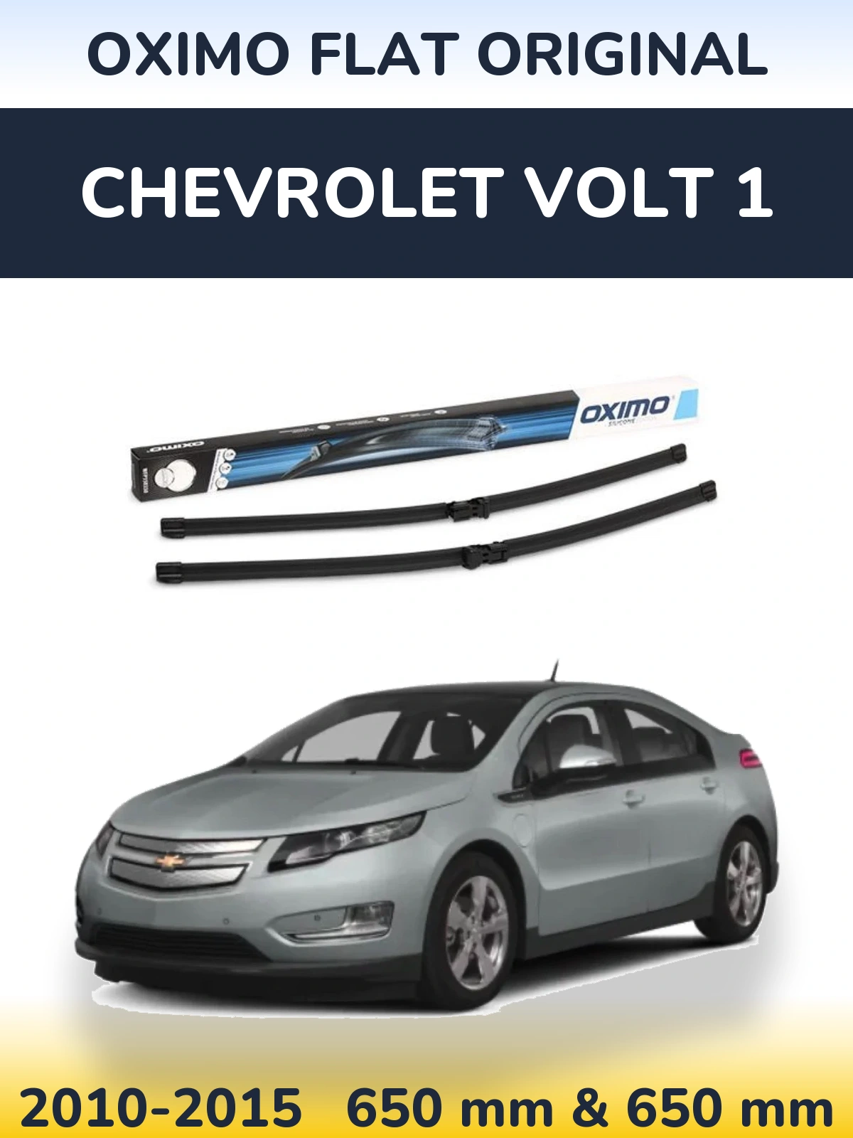 Komplet przednich wycieraczek Oximo Flat Original 650 & 650 mm do Chevrolet Volt 1 2010-2015