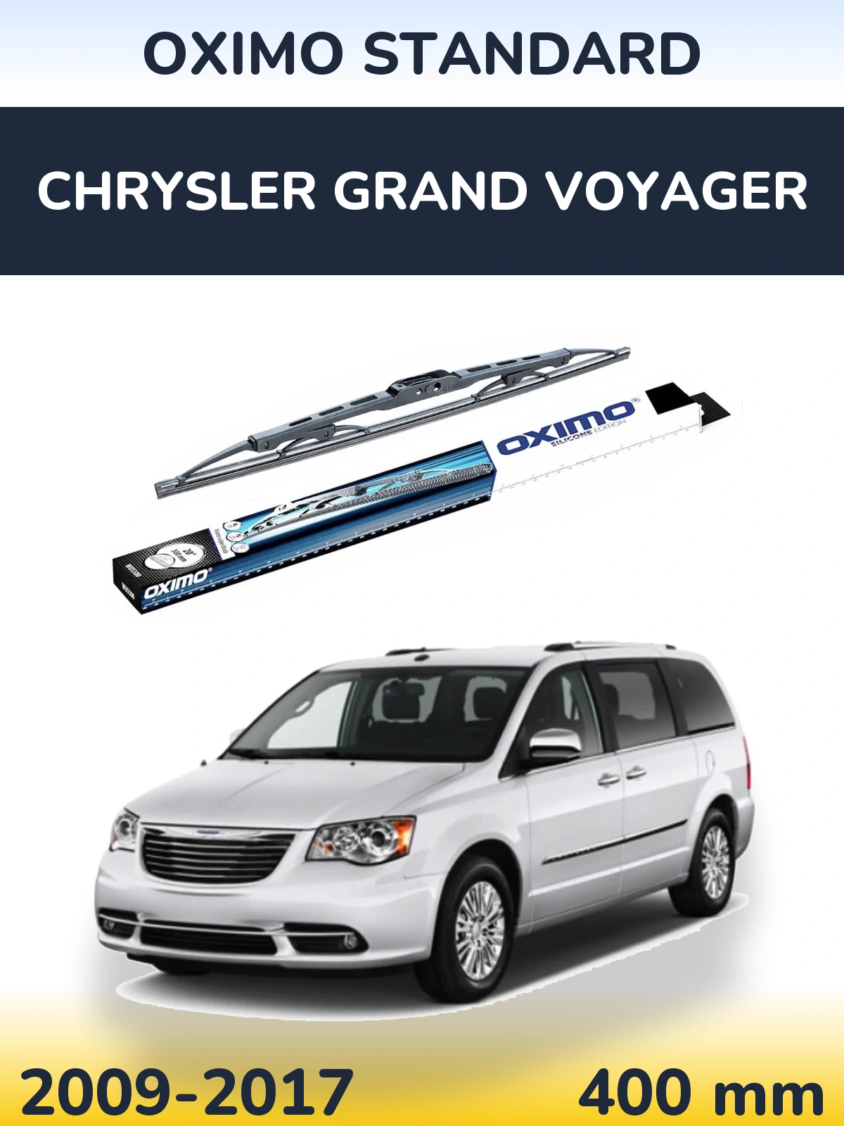 Задний дворник Oximo Standard 400 мм для Chrysler Grand Voyager 2009-2017