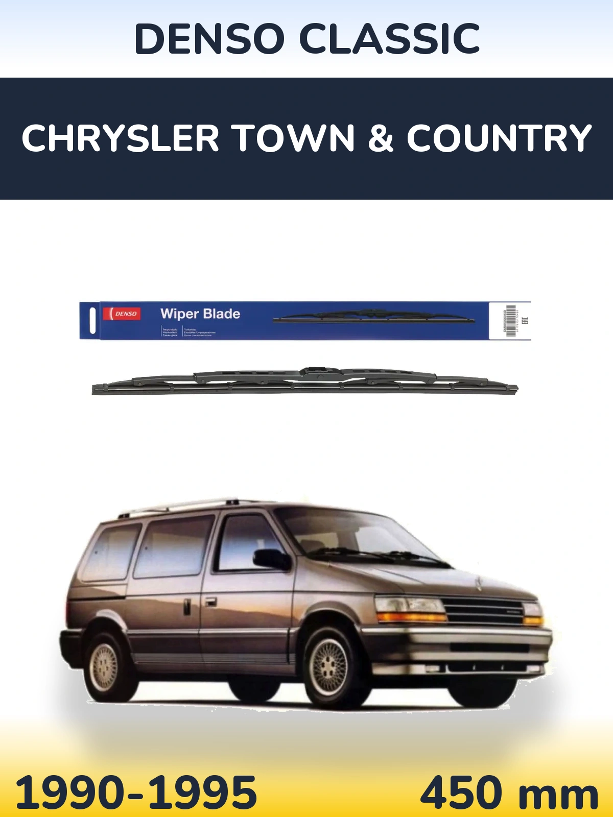 Rear wiper blade Denso Classic 450 mm for Chrysler Town & Country 1990-1995
