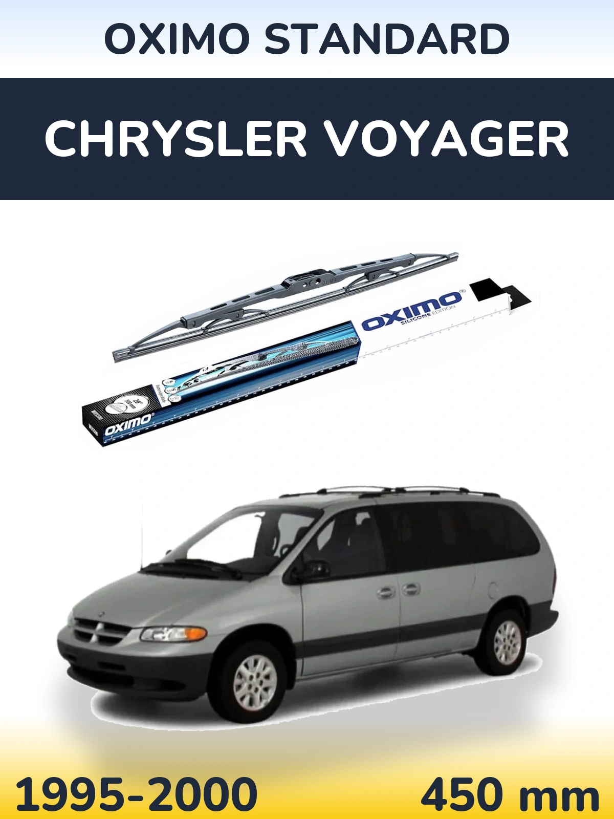 Rear wiper blade Oximo Standard 450 mm for Chrysler Voyager 1995-2000