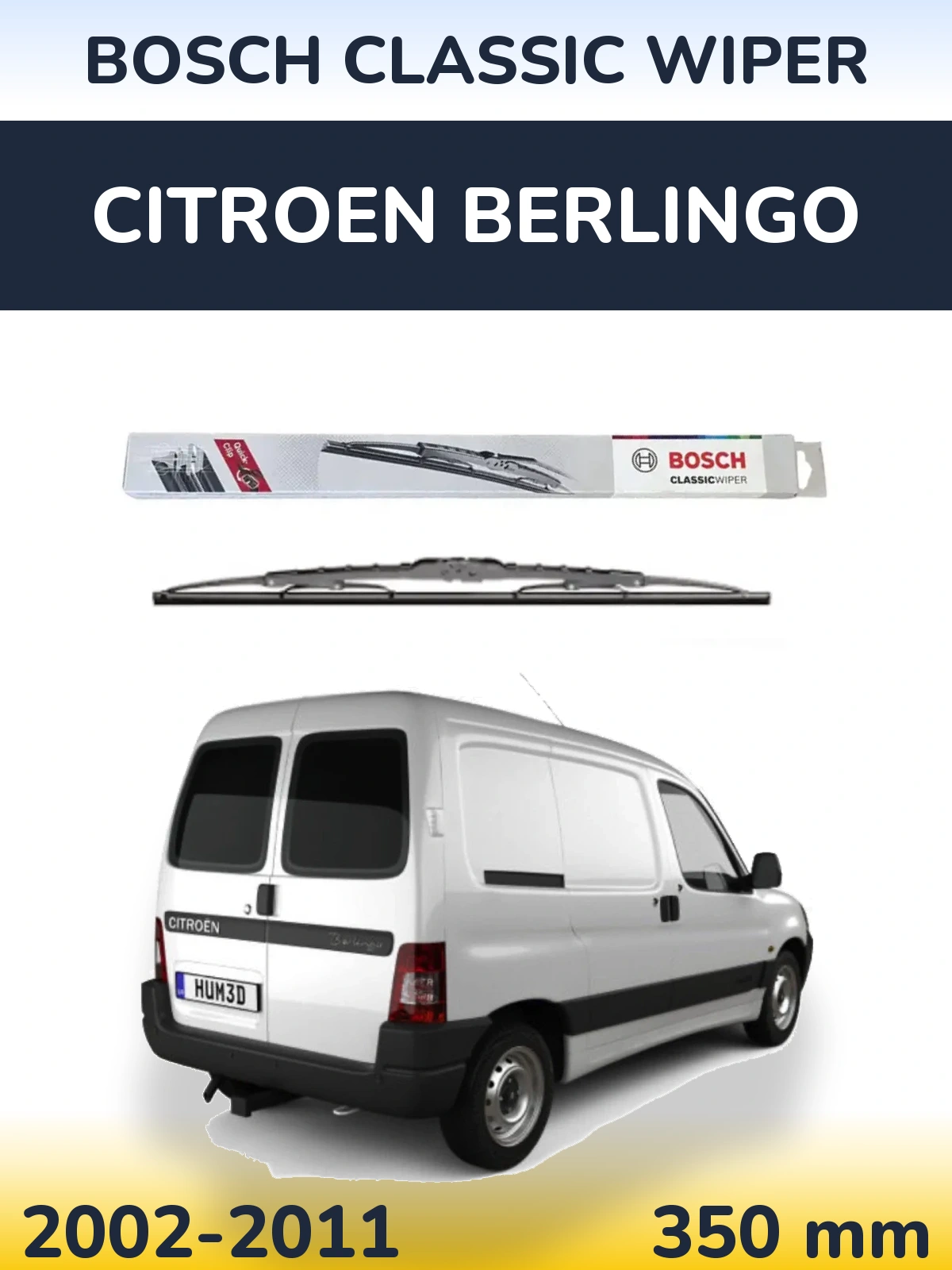 Задний дворник BOSCH Classic Wiper 340 мм для Citroen Berlingo 2002-2011