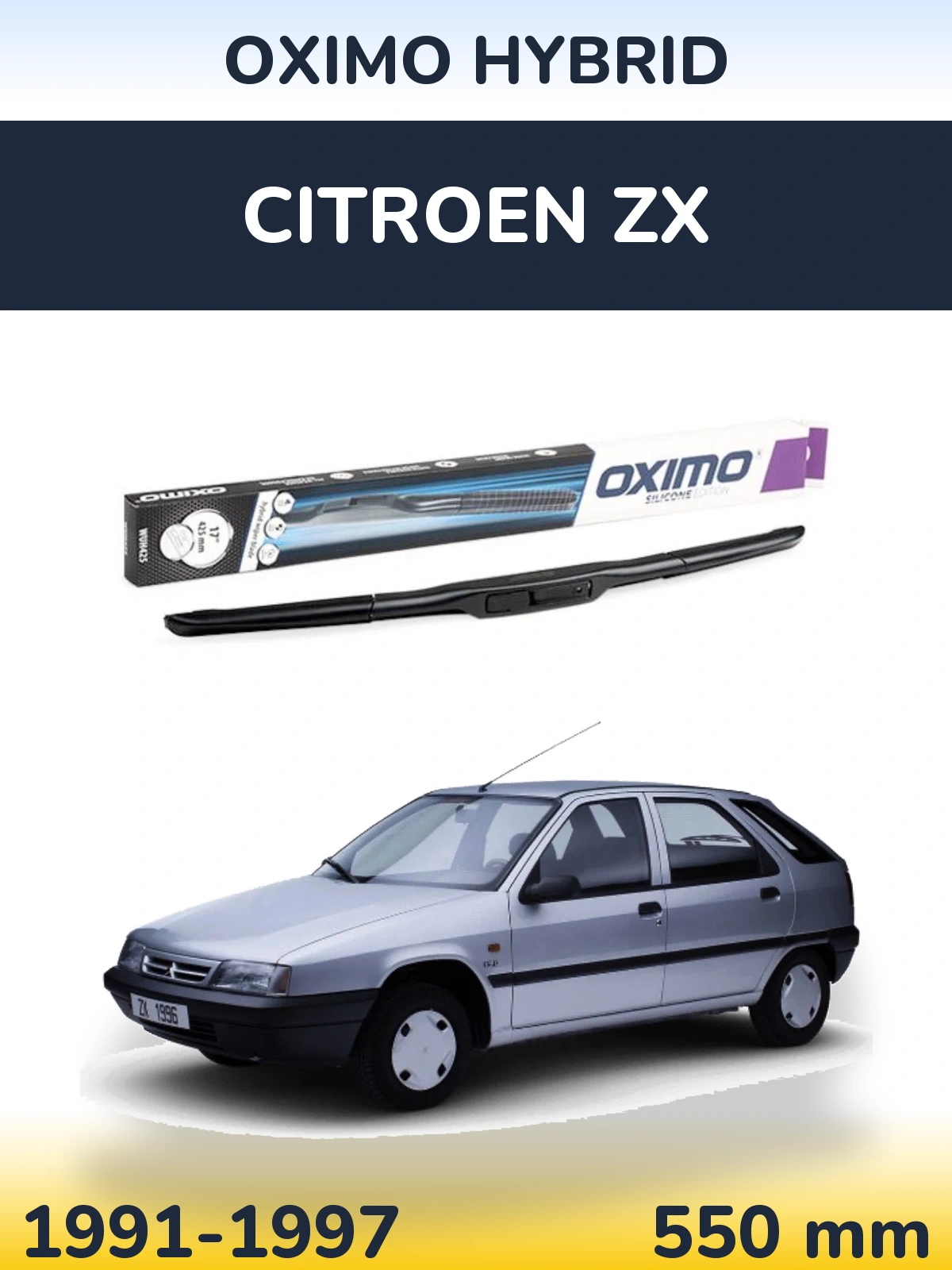 Przednia wycieraczka Oximo Hybrid 550 mm do Citroen ZX 1991-1997
