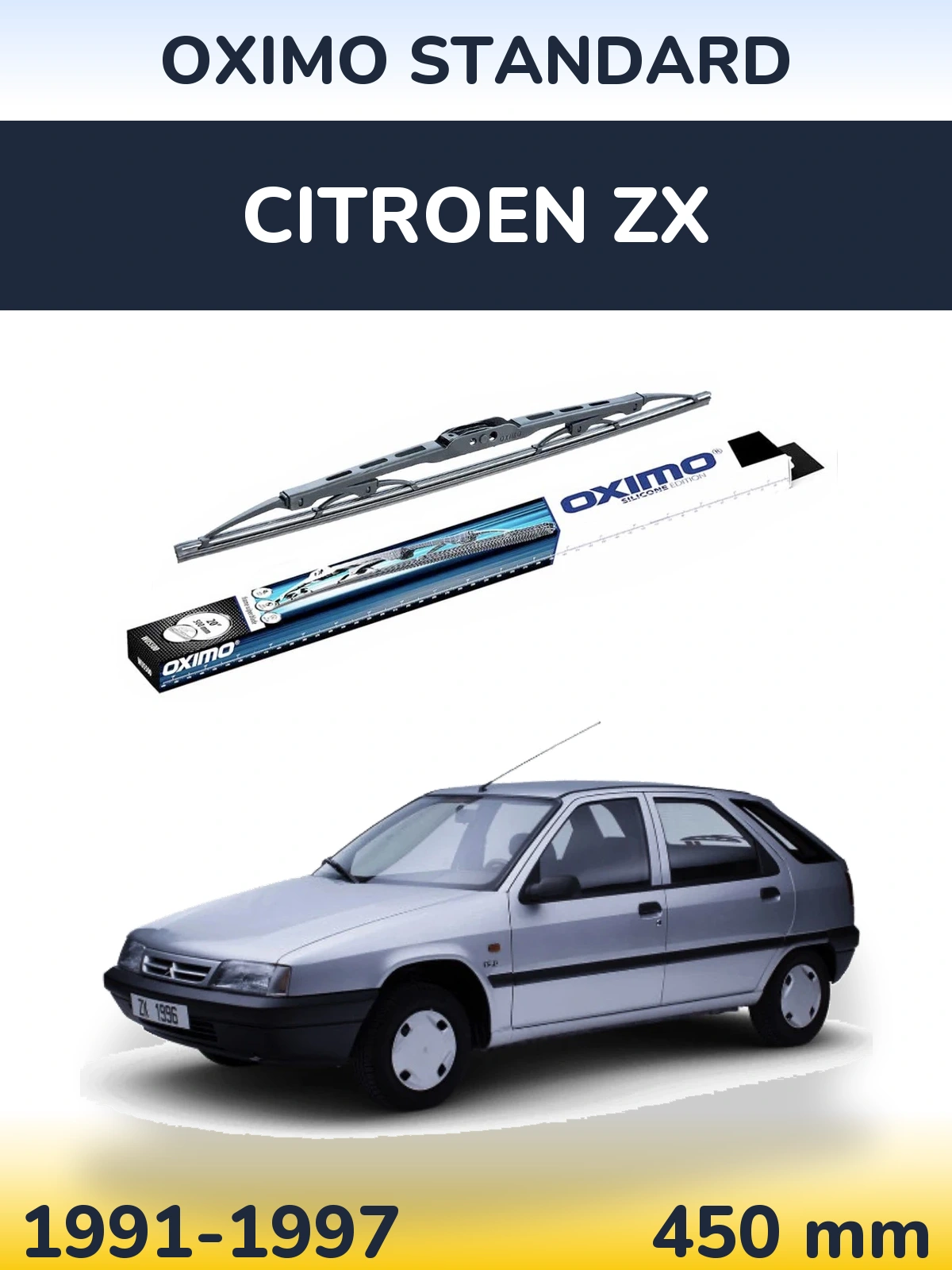 Tylna wycieraczka Oximo Standard 450 mm do Citroen ZX 1991-1997