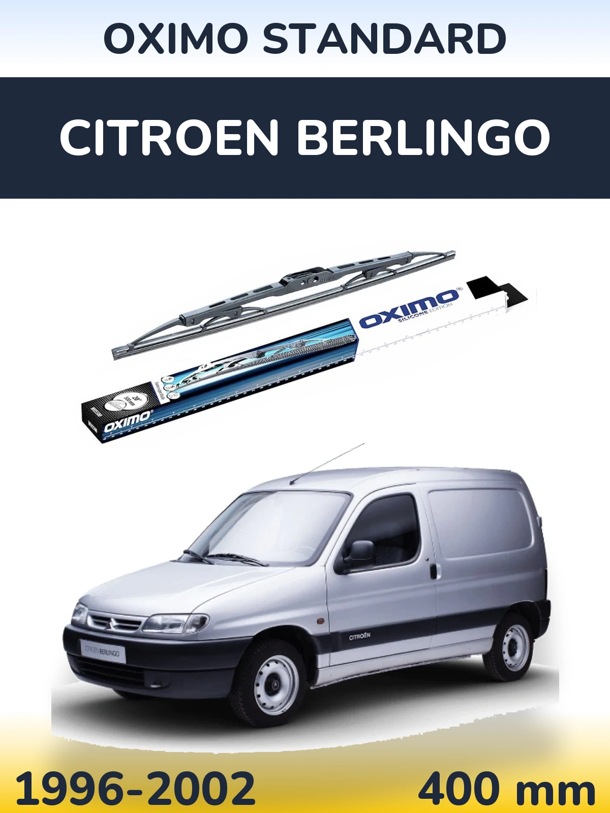Rear wiper blade Oximo Standard 400 mm for Citroen Berlingo 1996-2002
