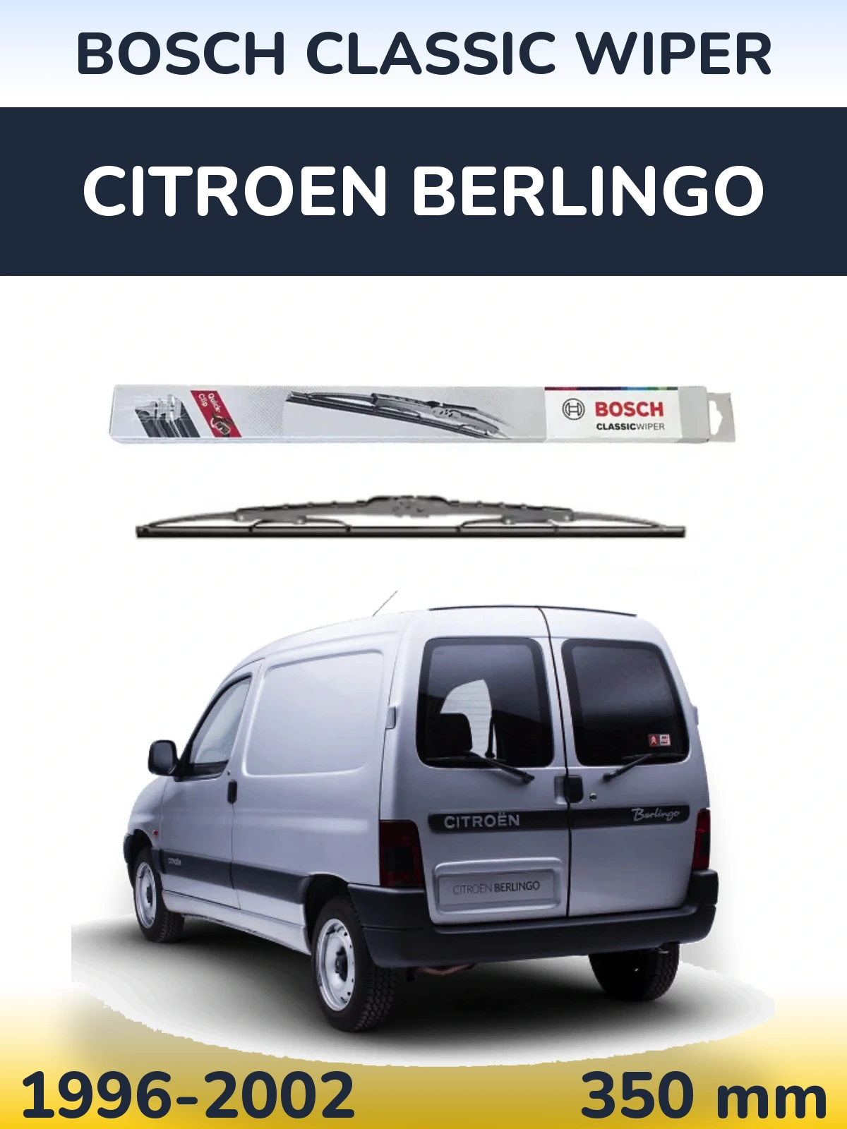 Задний дворник BOSCH Classic Wiper 340 мм для Citroen Berlingo 1996-2002