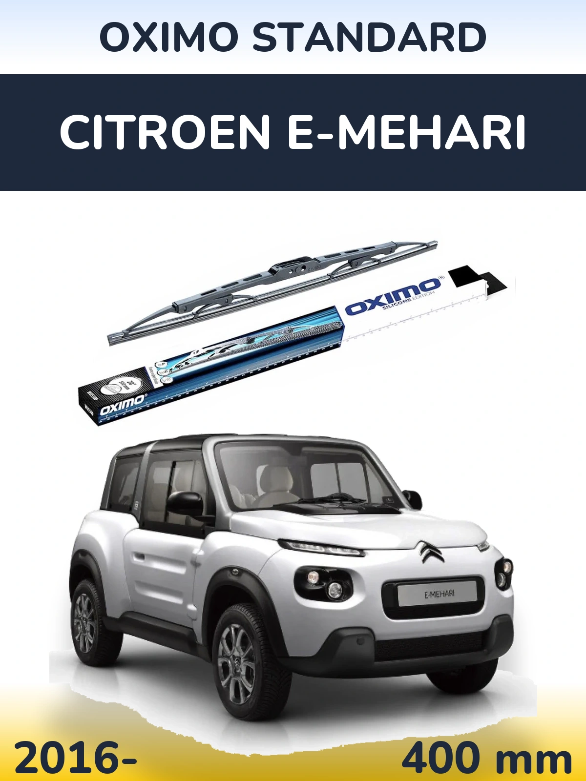 Przednia wycieraczka Oximo Standard 400 mm do Citroen E-Mehari 2016-2026