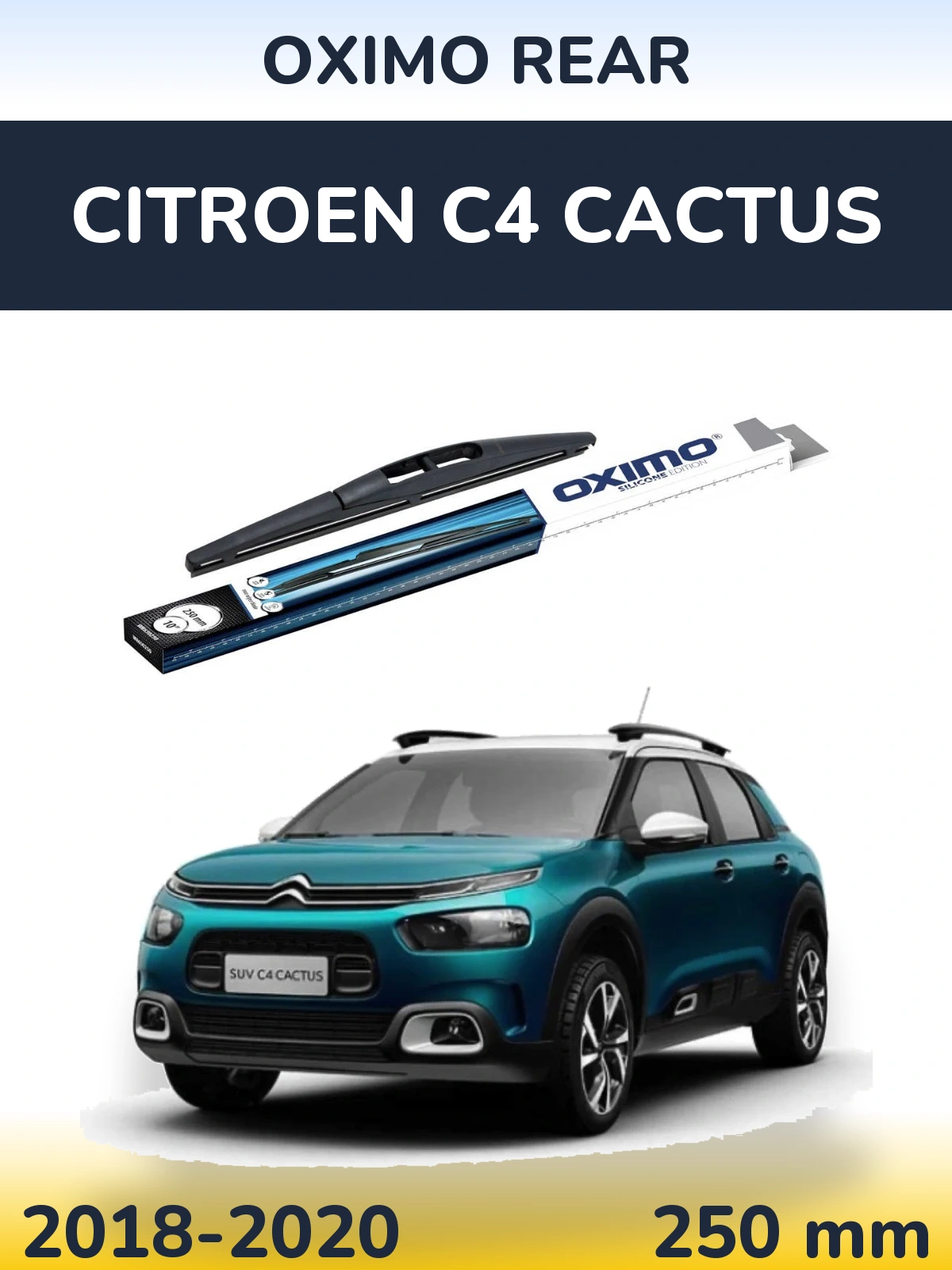 Rear wiper blade Oximo Rear 250 mm for Citroen C4 Cactus 2018-2020