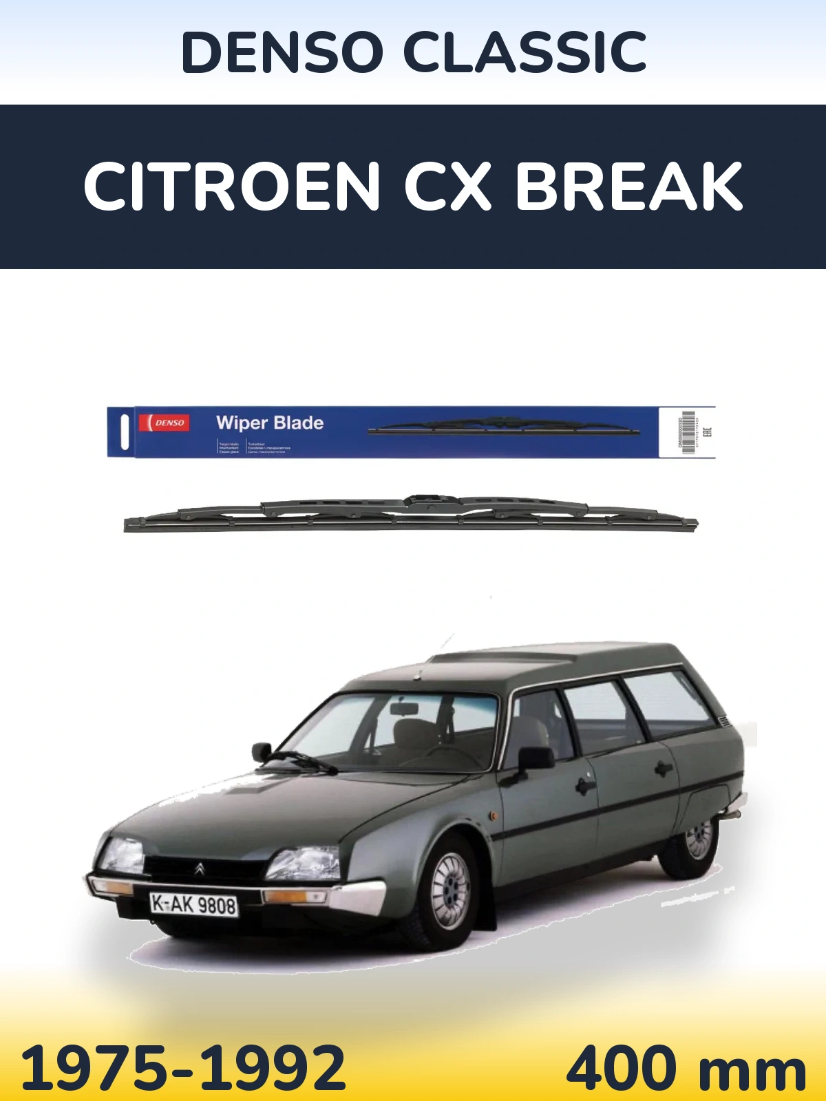 Задний дворник Denso Classic 400 мм для Citroen CX Break 1975-1992