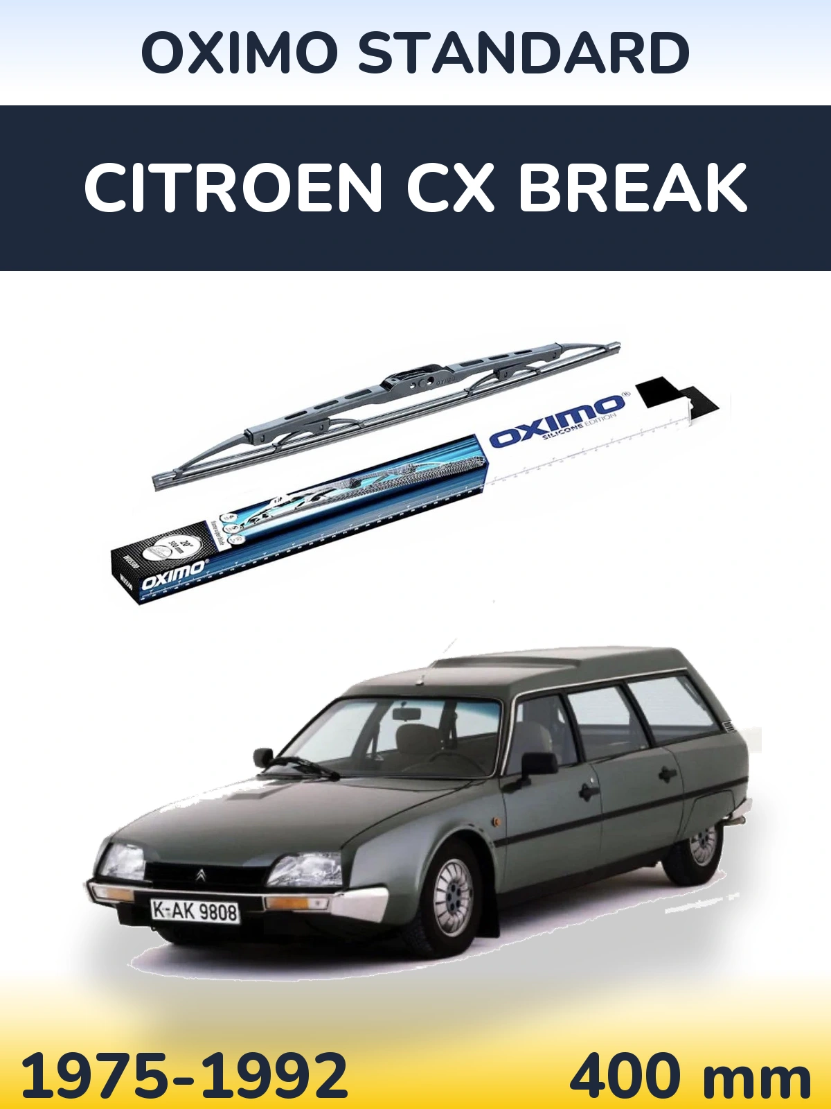 Задний дворник Oximo Standard 400 мм для Citroen CX Break 1975-1992