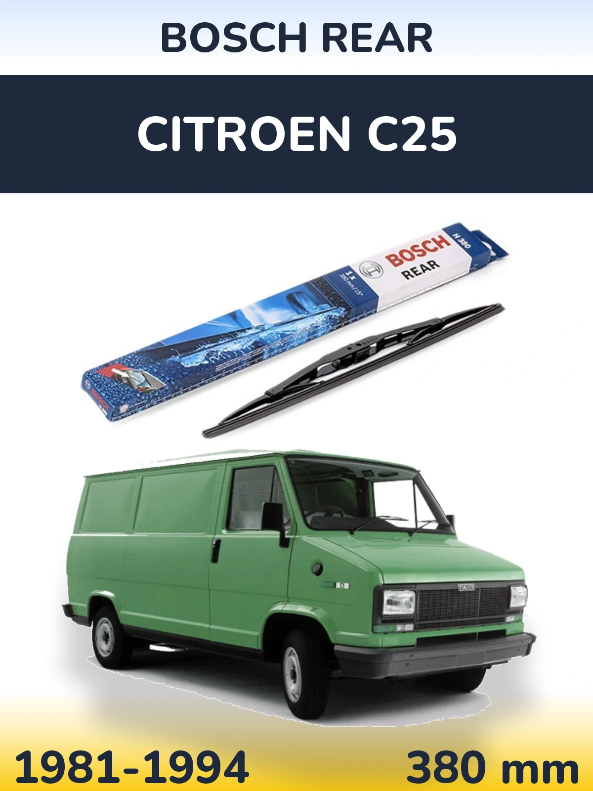 Tylna wycieraczka BOSCH Rear 380 mm do Citroen C25 1981-1994