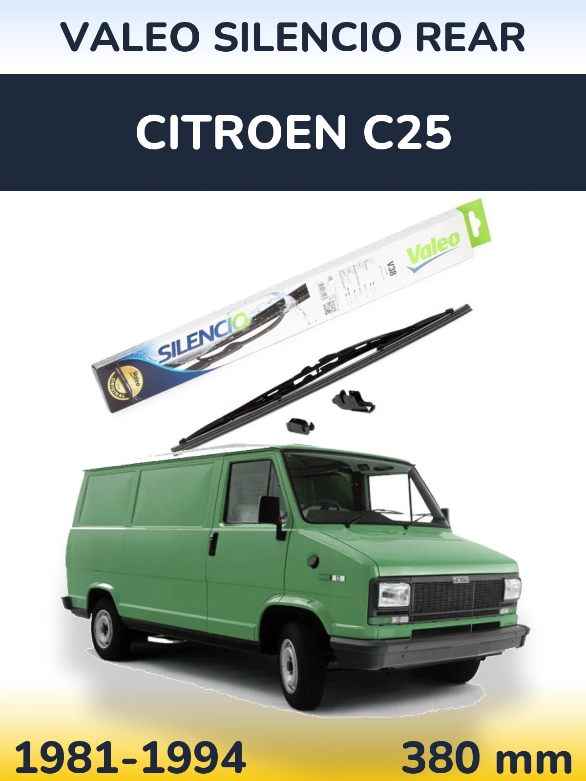 Tylna wycieraczka Valeo Silencio Rear 380 mm do Citroen C25 1981-1994