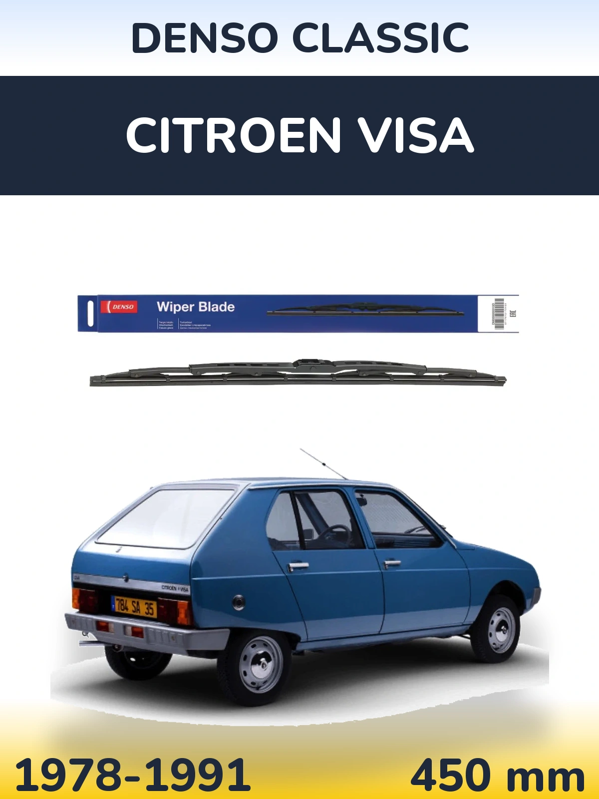 Передний дворник Denso Classic 450 мм для Citroen Visa 1978-1991