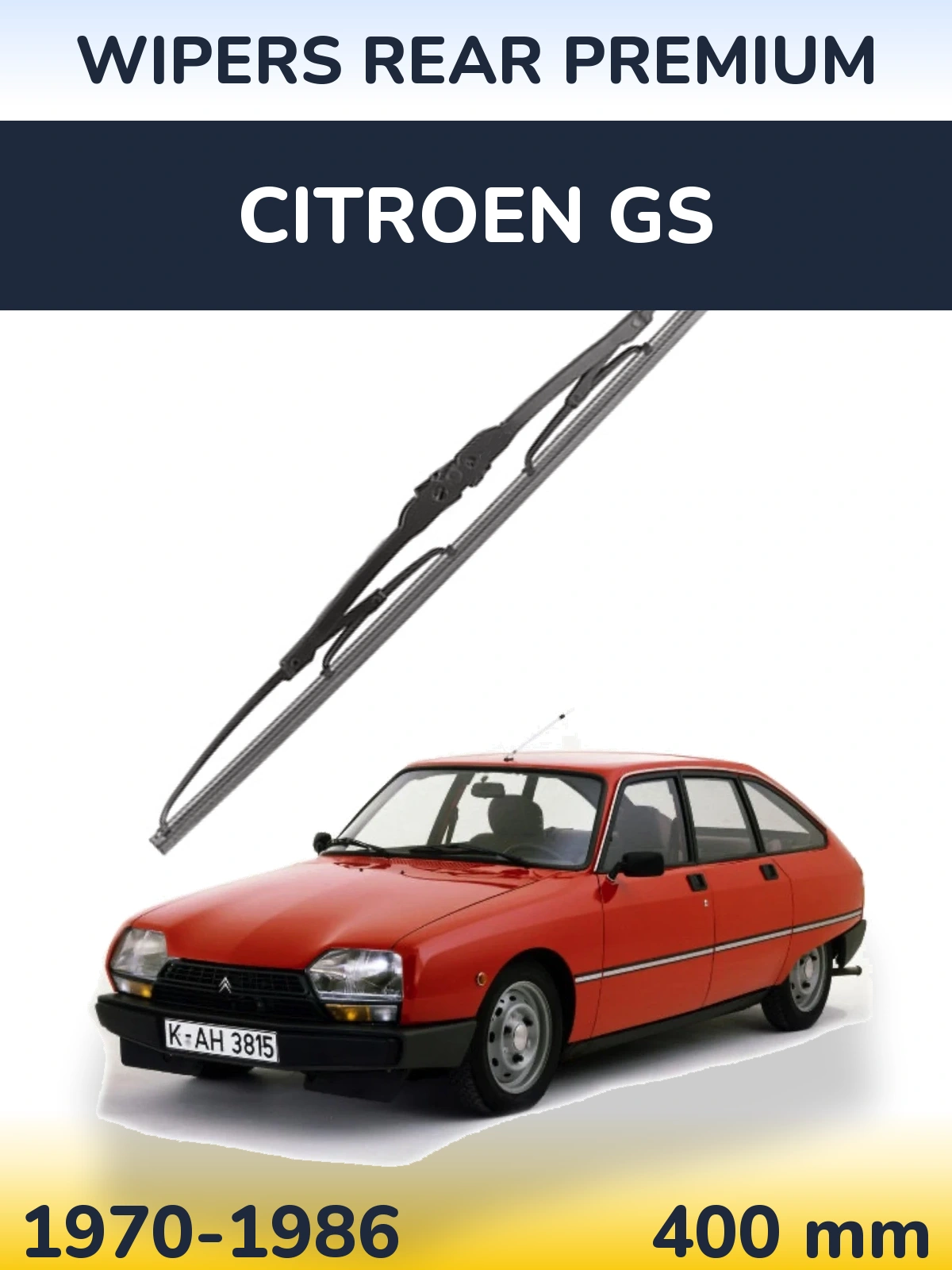 Задний дворник WIPERS REAR PREMIUM 400 мм для Citroen GS 1970-1986