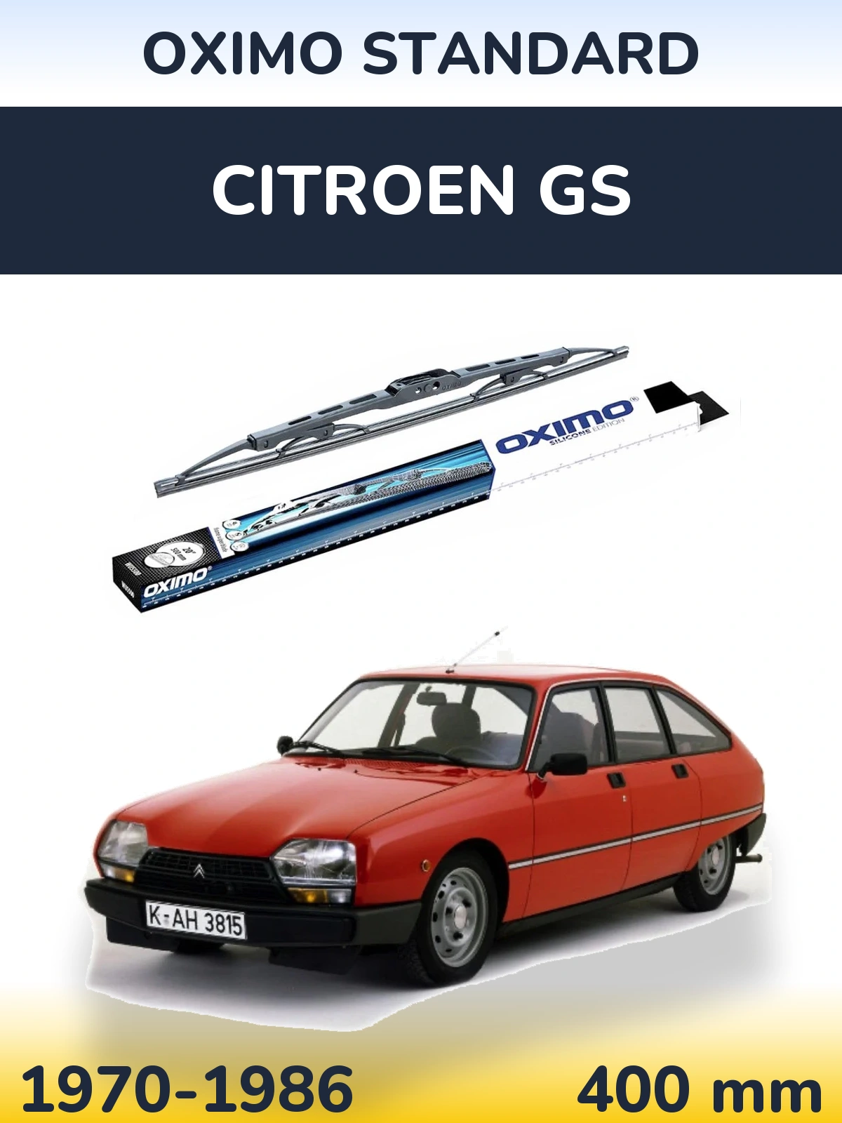 Задний дворник Oximo Standard 400 мм для Citroen GS 1970-1986