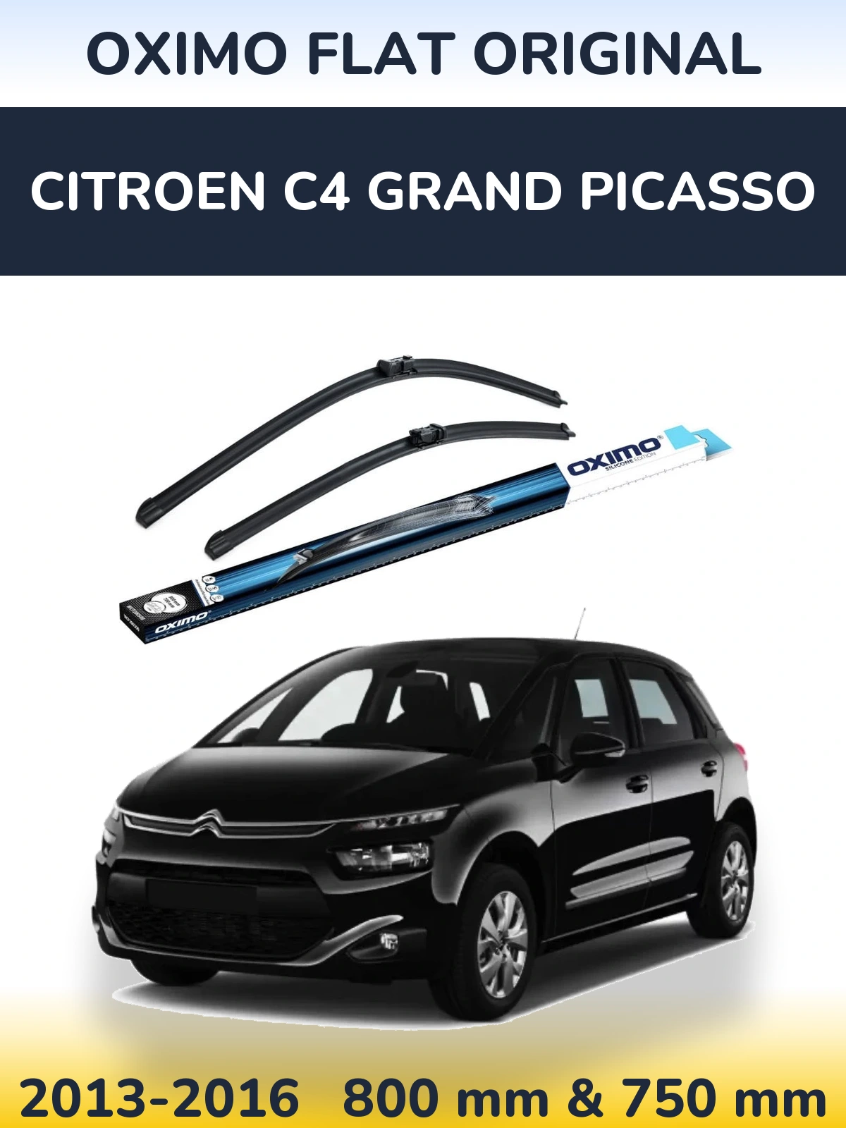 Komplet przednich wycieraczek Oximo Flat Original 800 & 750 mm do Citroen C4 Grand Picasso 2013-2016
