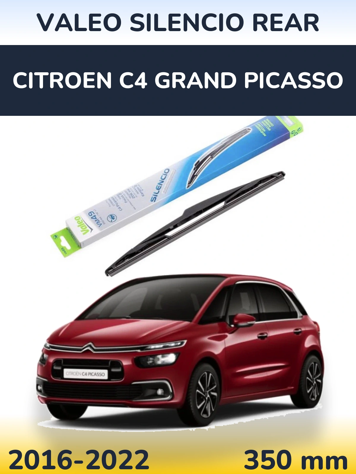 Tylna wycieraczka Valeo Silencio Rear 350 mm do Citroen C4 Grand Picasso 2016-2022