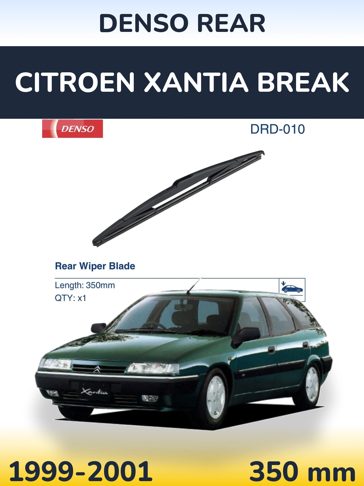Задний дворник Denso Rear 350 мм для Citroen Xantia Break 1999-2001