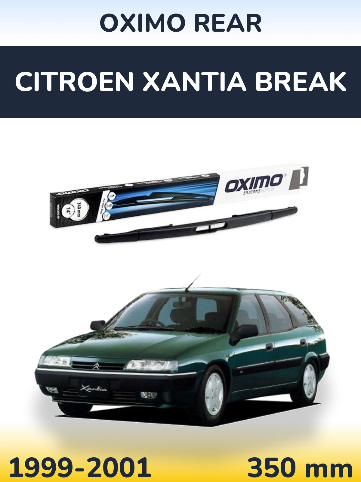 Rear wiper blade Oximo Rear 350 mm for Citroen Xantia Break 1999-2001