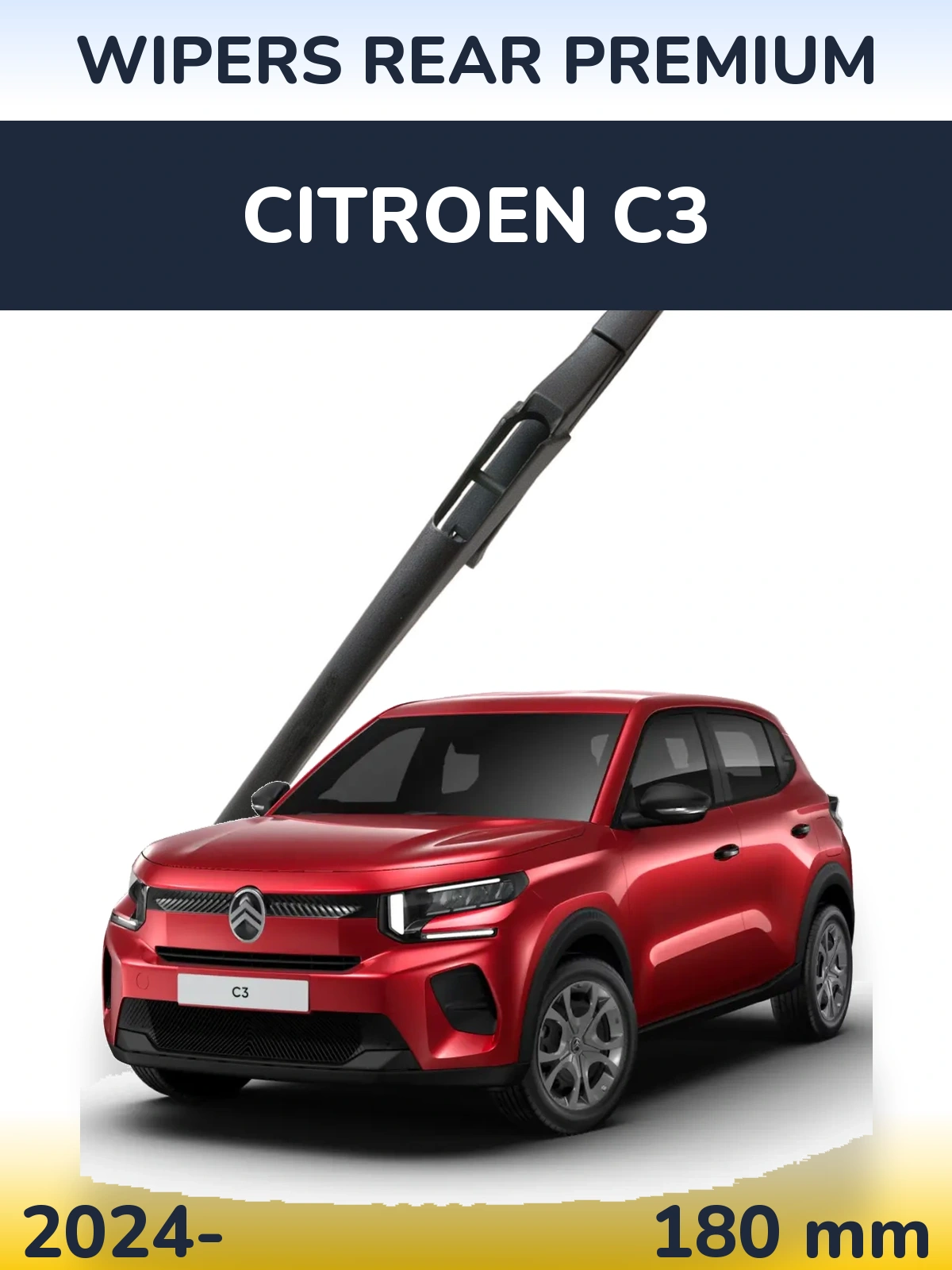 Rear wiper blade WIPERS REAR PREMIUM 180 mm for Citroen C3 2024-2026