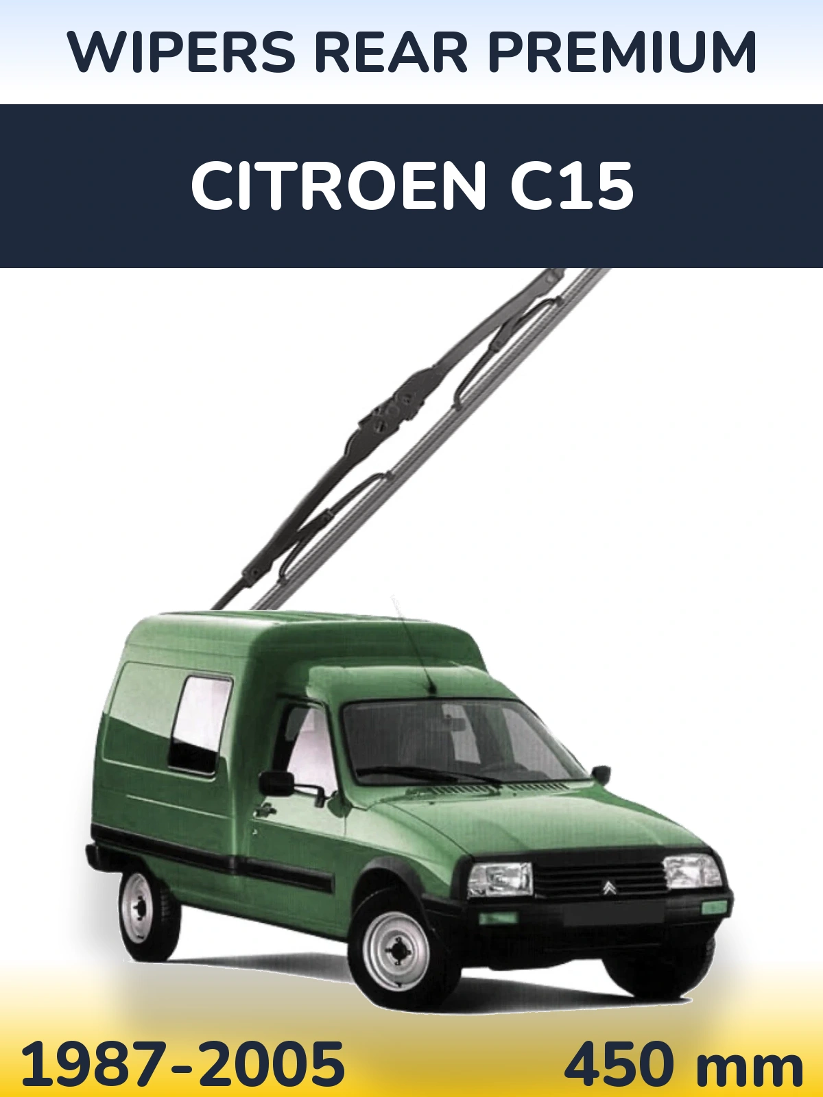 Задня щітка WIPERS REAR PREMIUM 450 мм для Citroen C15 1987-2005
