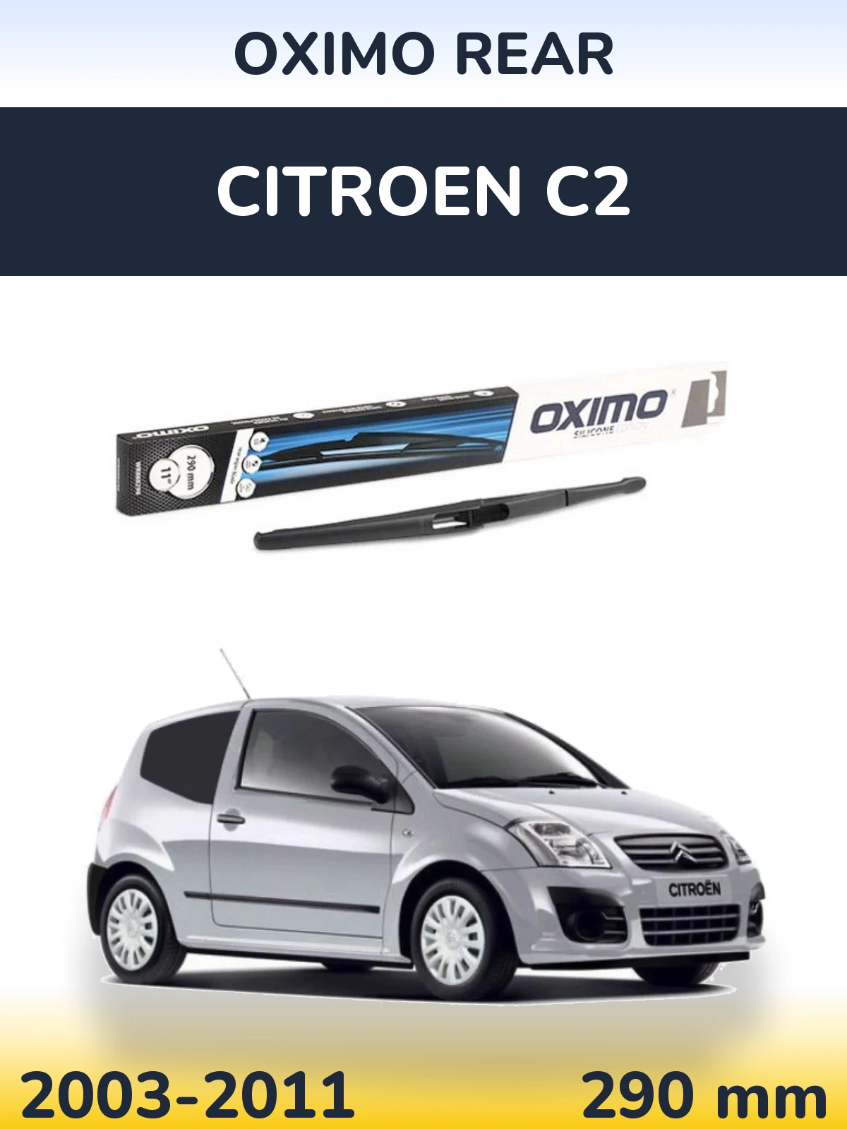 Rear wiper blade Oximo Rear 290 mm for Citroen C2 2003-2011